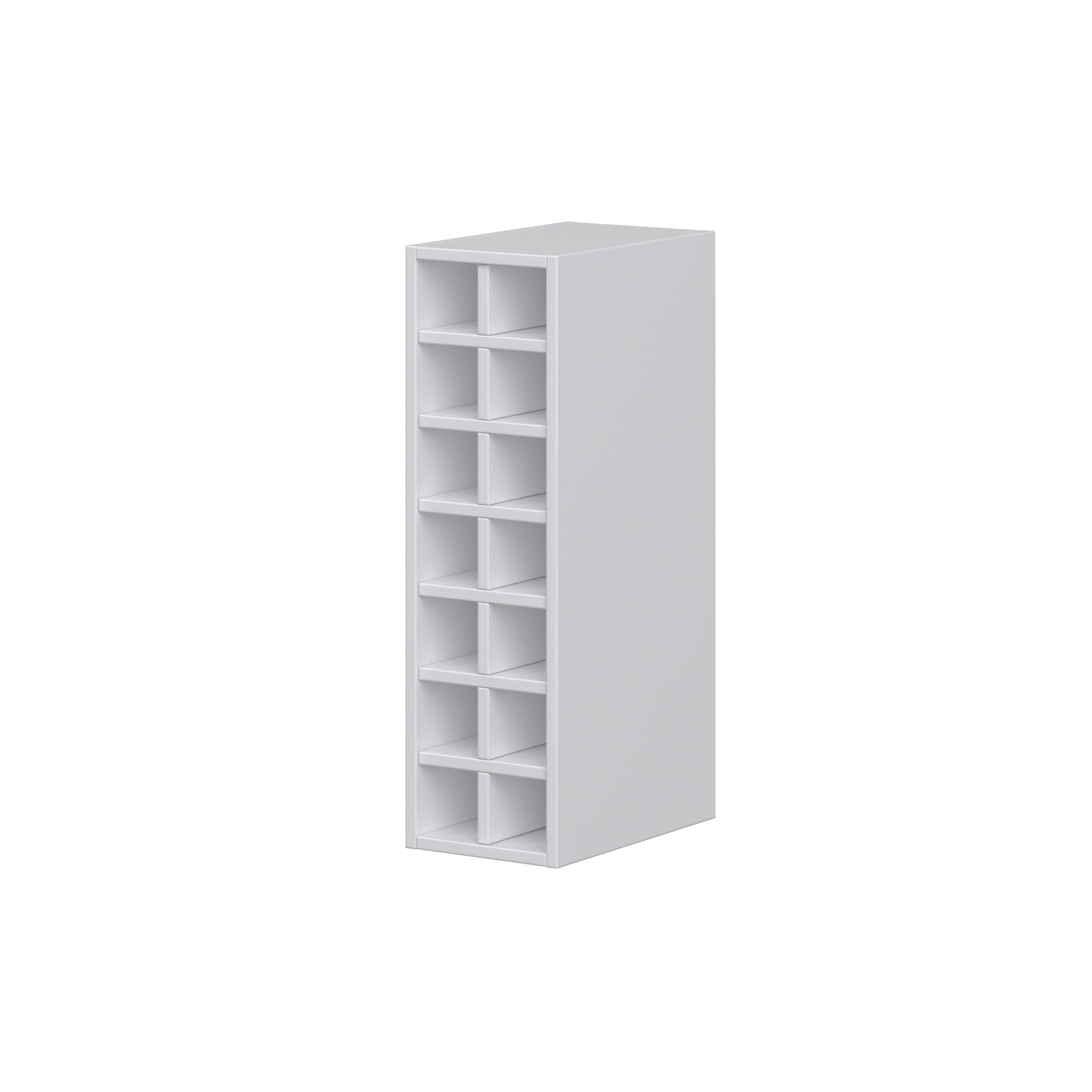 Hugo&Borg Jolie 9-in W x 30-in H x 14-in D Warm White Open Cube Organizer Wall Fully Assembled Cabinet (Recessed Panel Style)