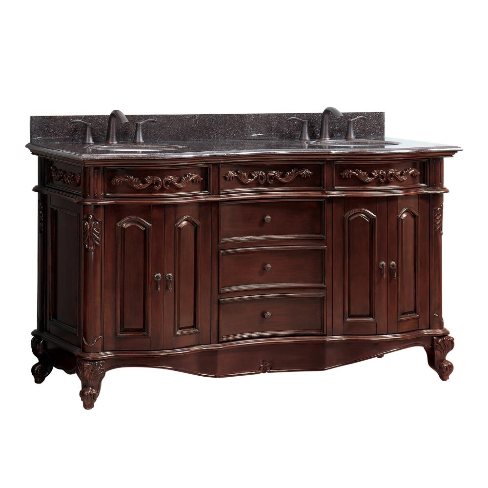 Avanity Provence 61-in Antique Cherry Undermount Double Sink Bathroom ...