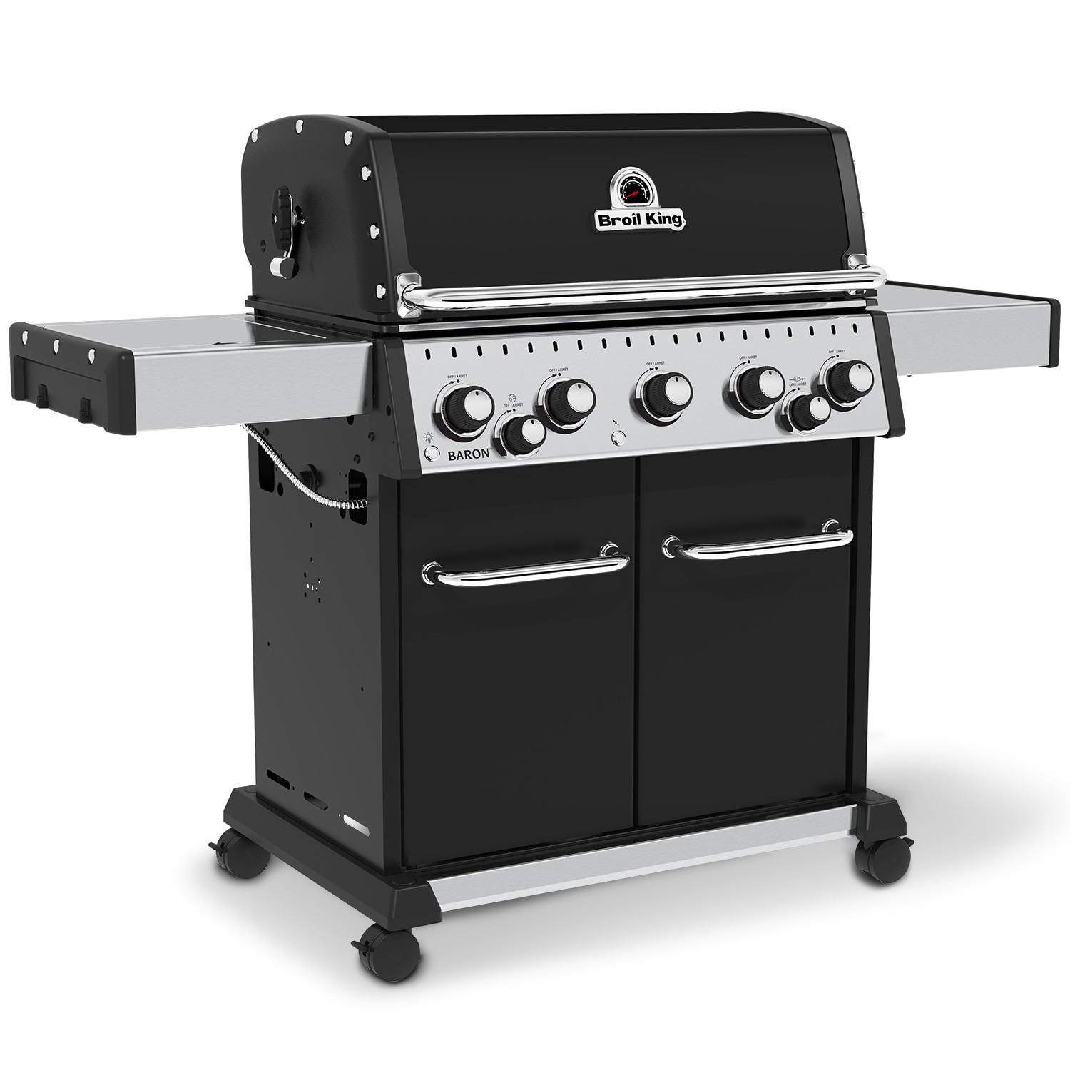 Broil King Baron 590 Pro Black 5 Burner Liquid Propane Gas Grill with 1 Side Burner in the Gas Grills department at Lowes