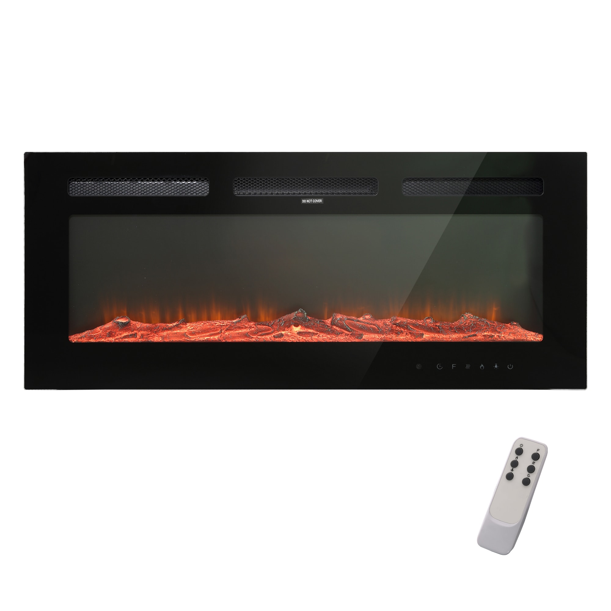 CASAINC CA-CYFPINS02 36-Inches W Black Wall mount LED Wall-mount Electric Fireplace with Remote Control Included