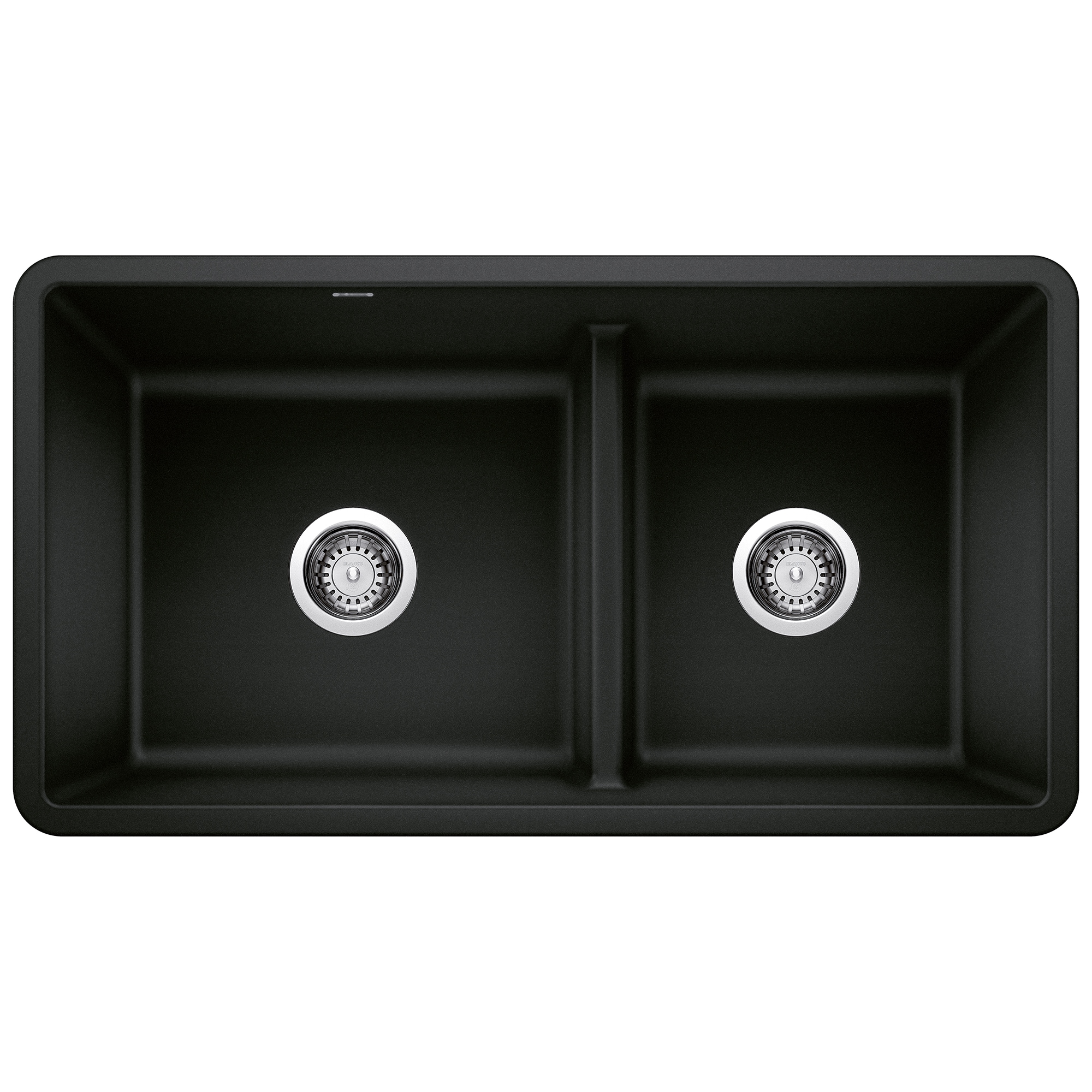 BLANCO 442925 Precis Silgranit Undermount 33-in x 18-in Granite Double offset bowl Kitchen Sink