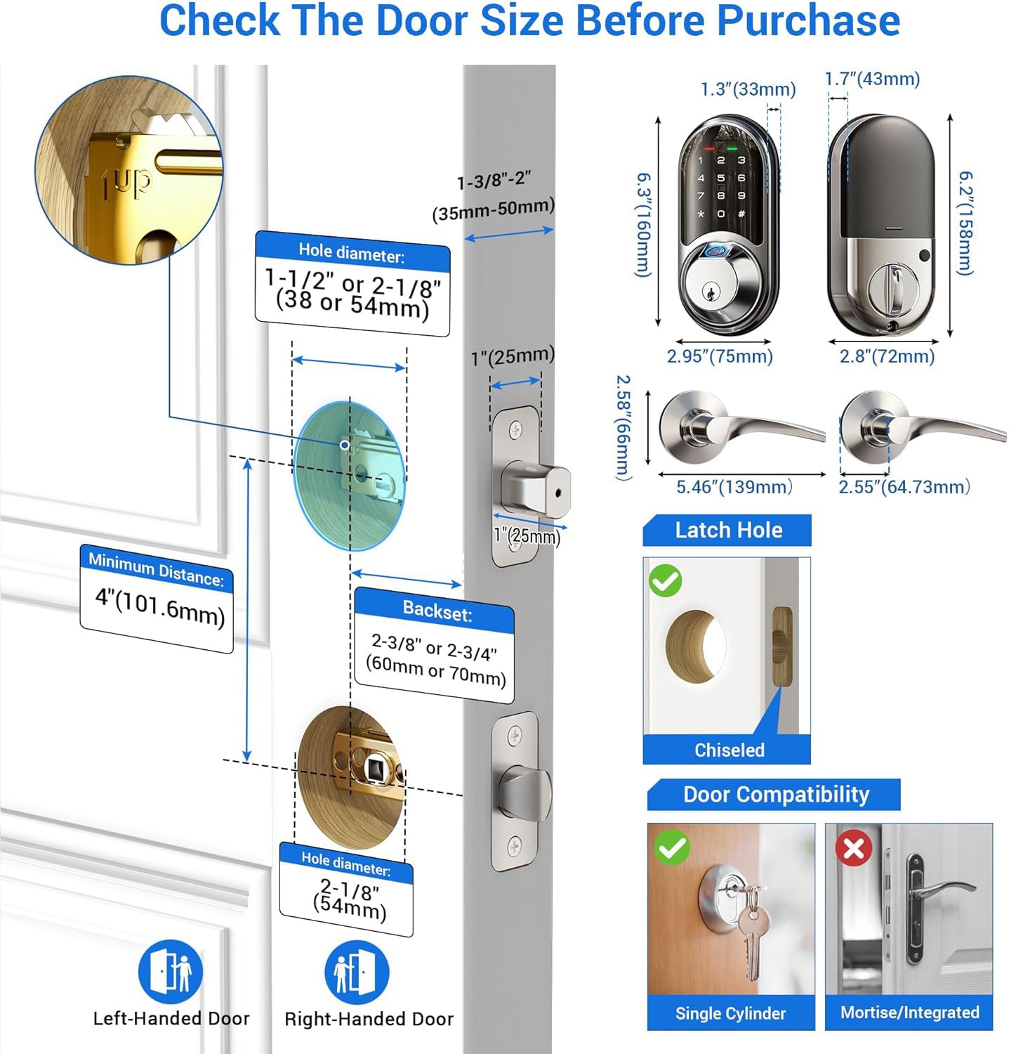 Phewnyzo LPW0811W416 Door-Deadbolts - View #6