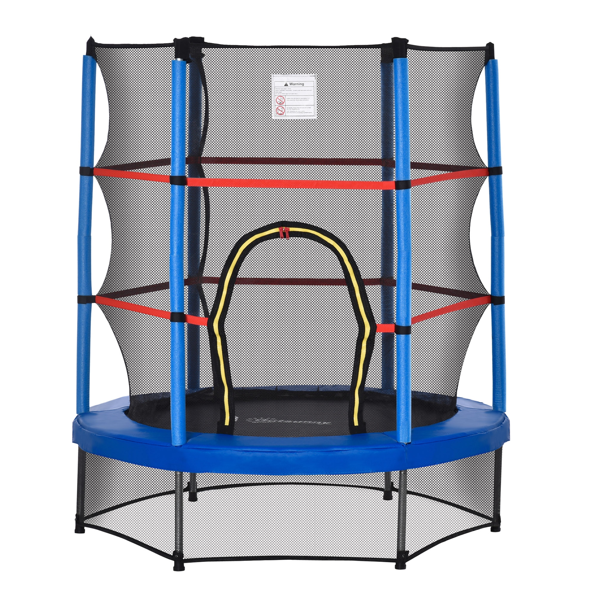 Tinyhomie - 5FT Kids Trampoline with Enclosure Net for Age 3 to 6 Years Blue