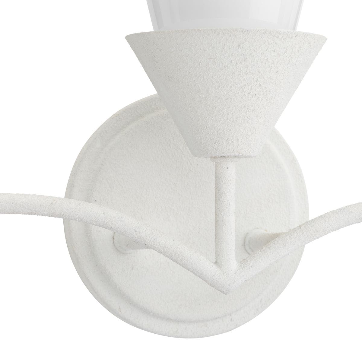 Pinellas White Plaster 3-Light Modern Vanity Fixture