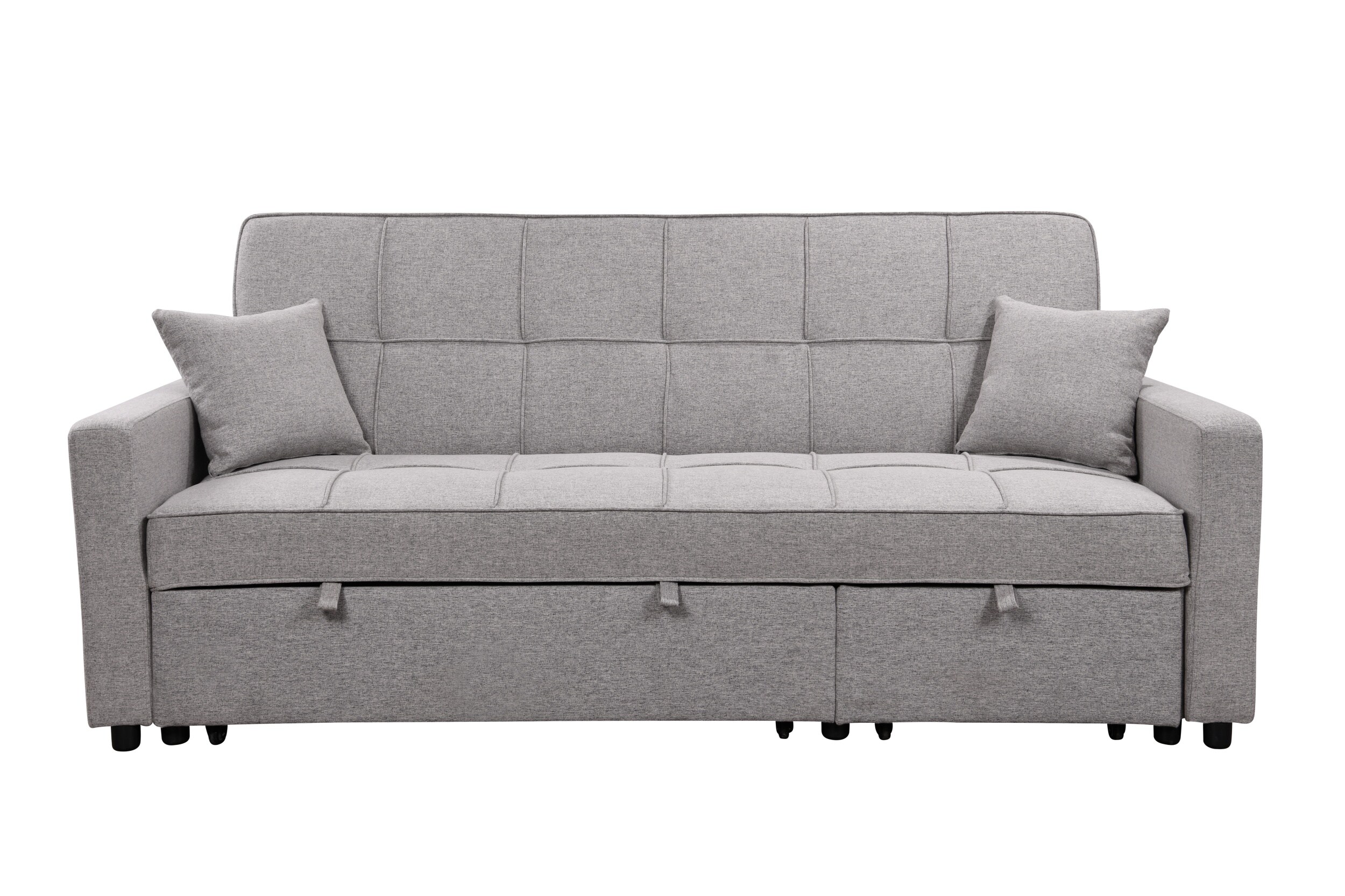 Huluwat 83 Inches Oversized Upholstered Sofa Bed W/Pull Out Couch Bed and Adjustable Backrest 3 Seaters Sofa and Couch Convertible Sleep Sofa bed