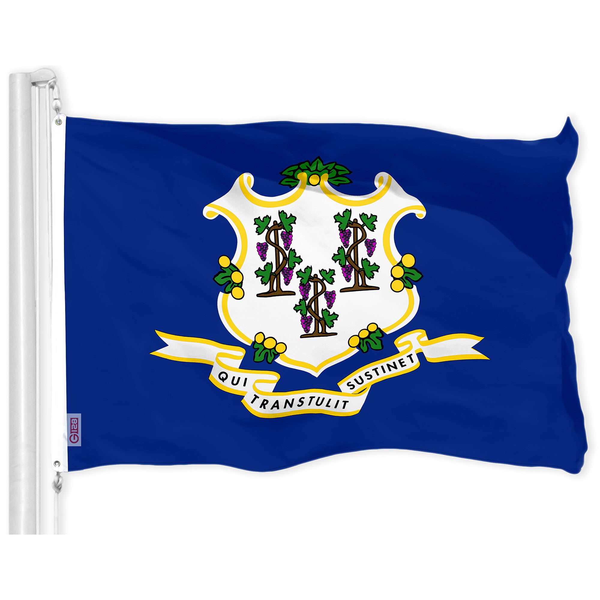G128 3-ft W x 5-ft H Connecticut State Flag