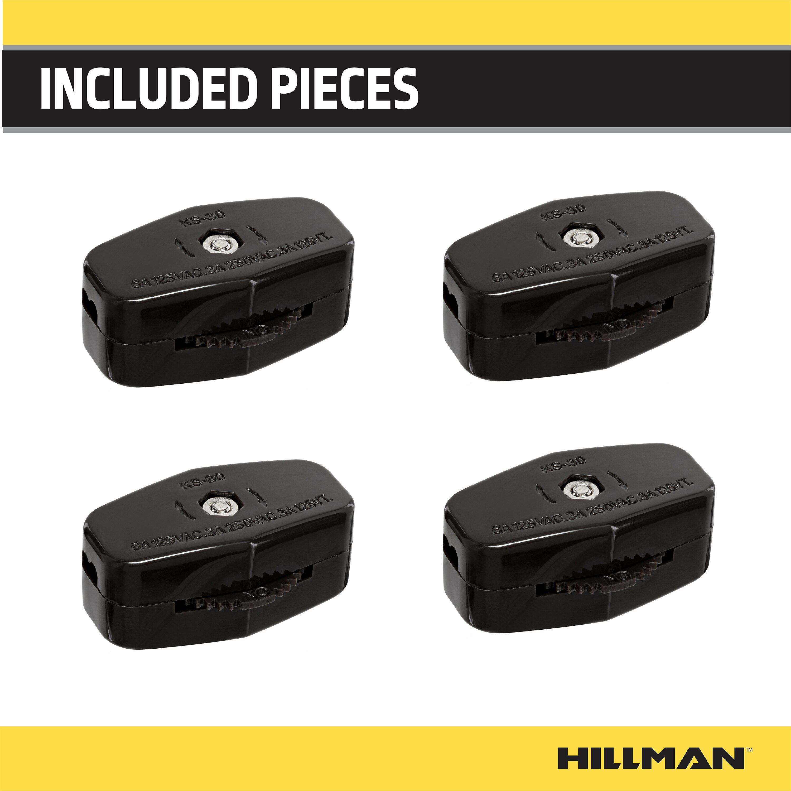 Hillman 10-amp Light Switch, Brown (4-Pack) in the Light Switches ...