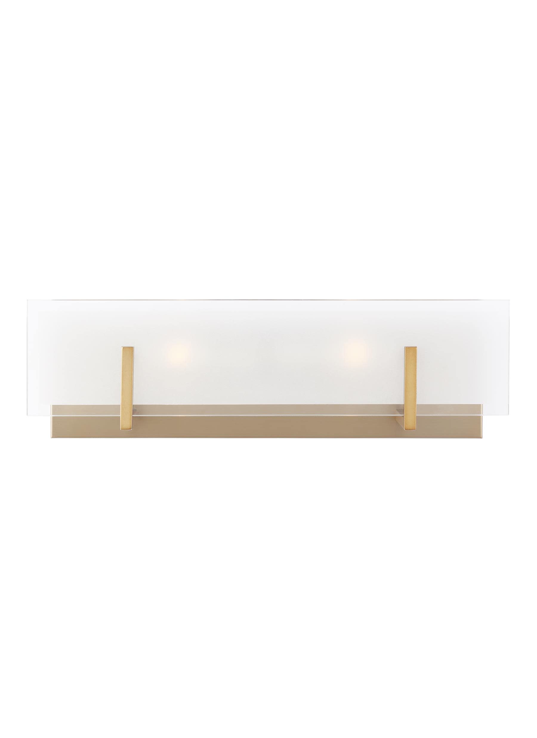 Generation Lighting 4430802EN-848 Syll 18-in 2 -Light Satin Brass Modern/contemporary Vanity light