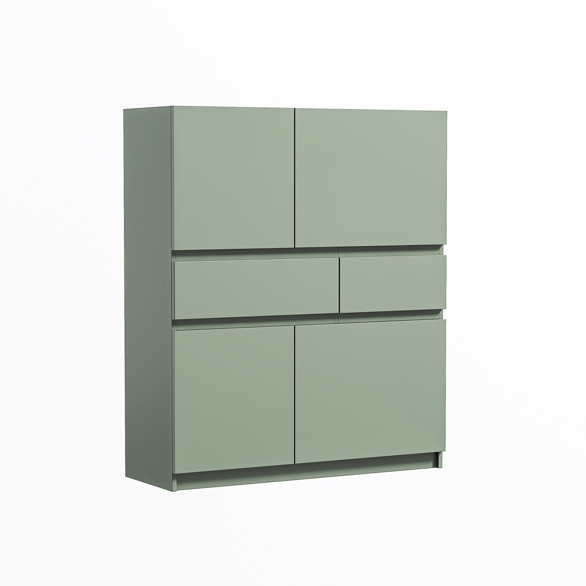 SINOFURN SYC080007GN 46.8-in H 4 Tier 12 pair Green MDF Shoe cabinet