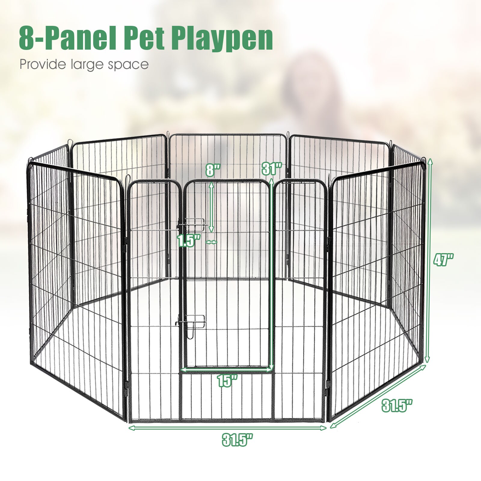 LIVIZA GIZ-HS3216BK Dog-Pens - View #3
