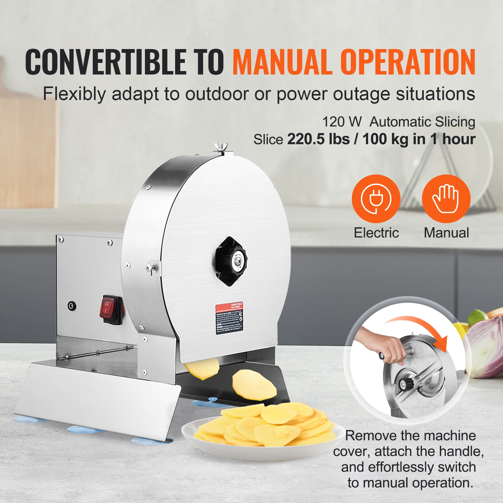 VEVOR SCDDSCQPJBXG03066V1 Food-Slicers - View #3