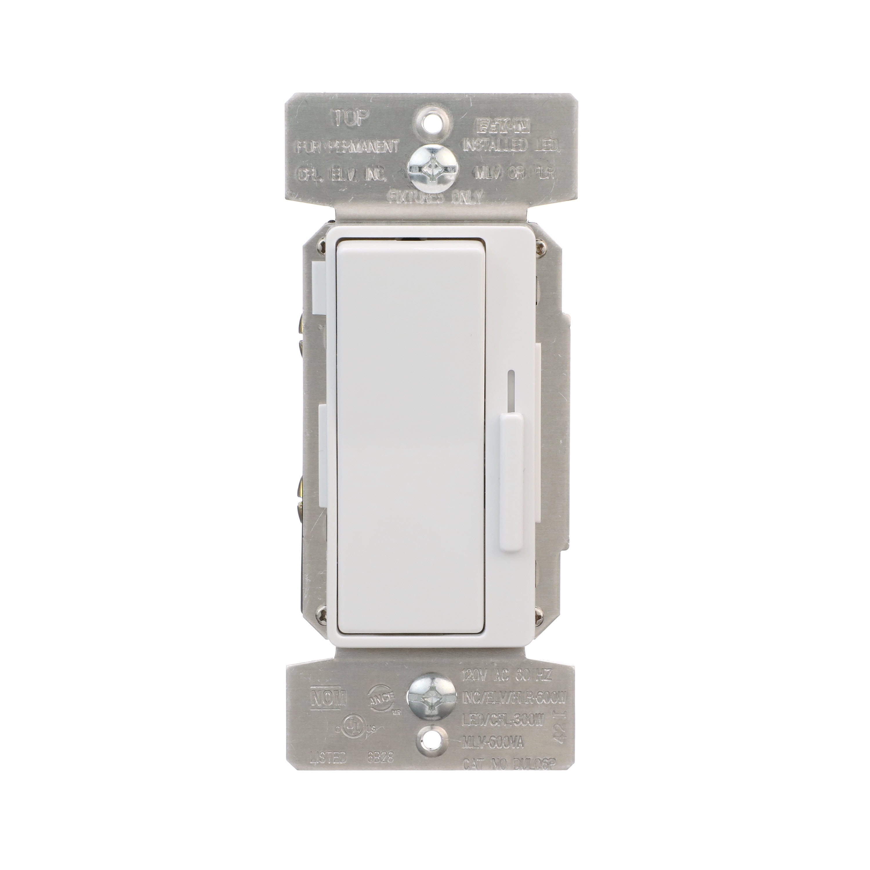 Meer peper Mediaan Eaton Universal dimmers Single-Pole/3-Way LED Decorator Light Dimmer, White  (2-Pack) in the Light Dimmers department at Lowes.com