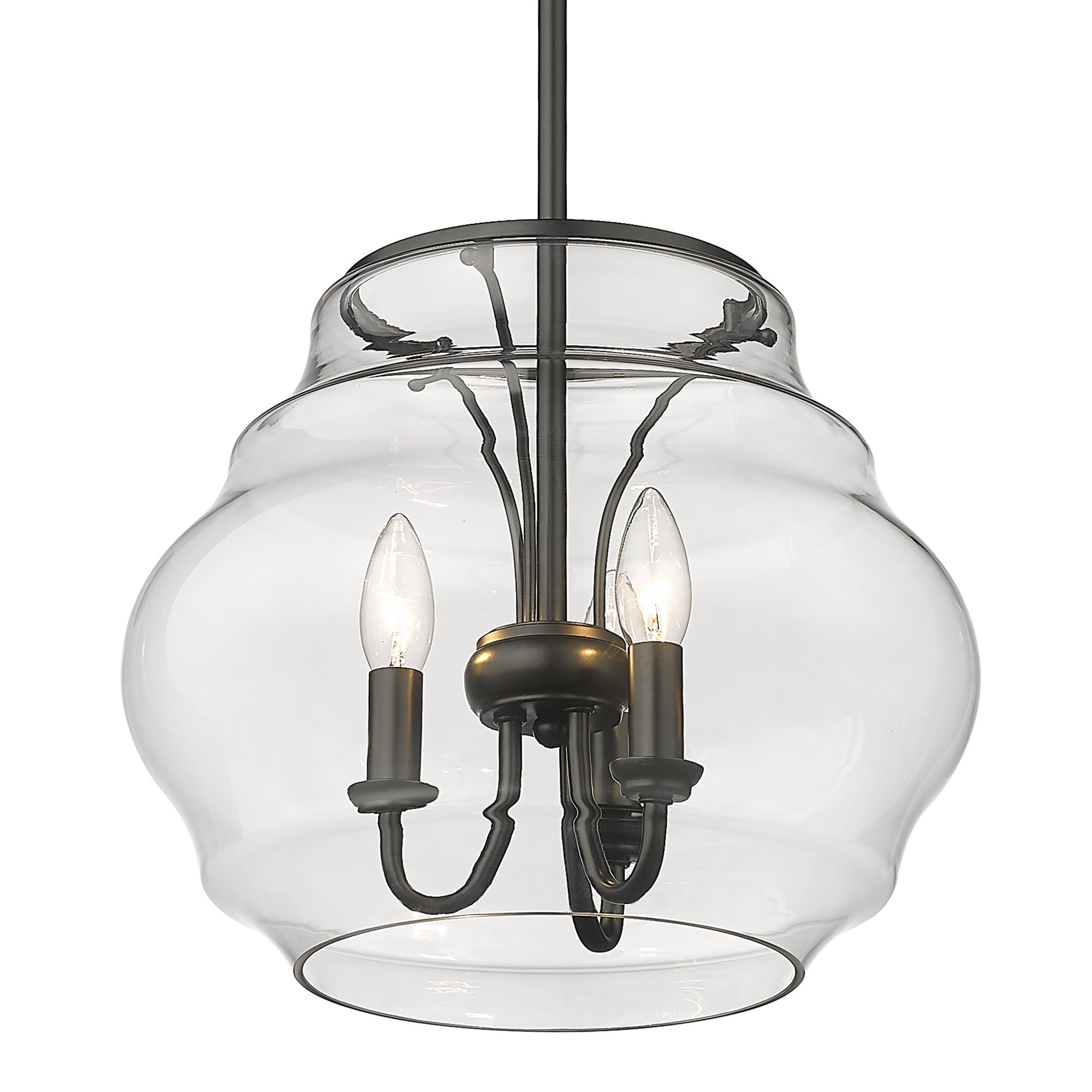 Golden Lighting 1087-3P BLK-CLR Pendant-Lights - View #4