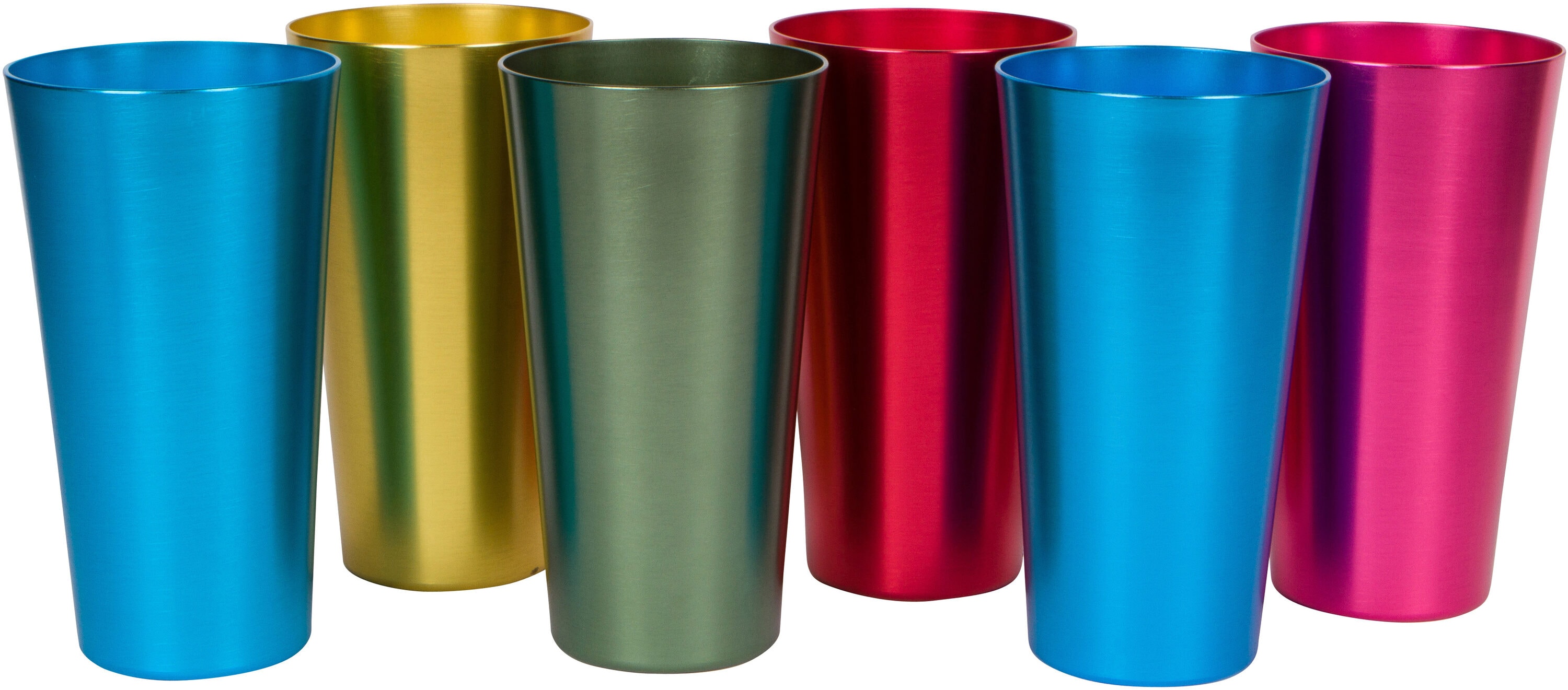 Trademark Innovations Retro Aluminum Tumblers - 6 Cups - 12oz (Assorted  Colors)