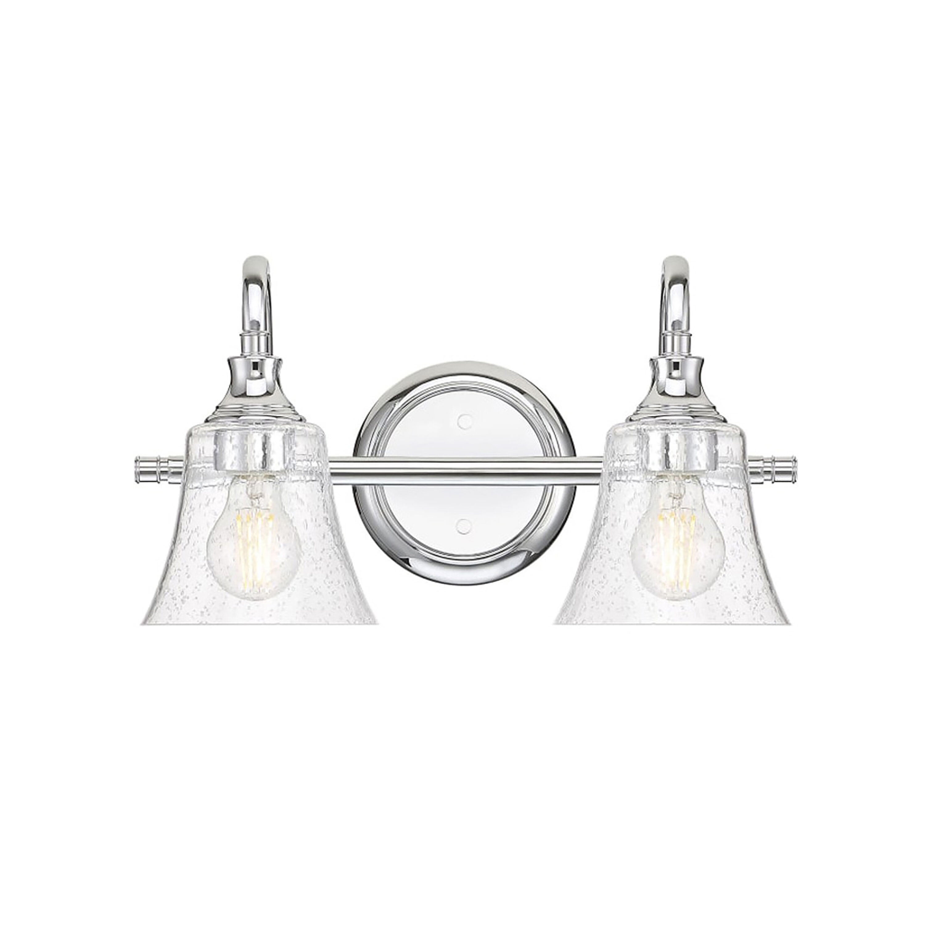 Signature Hardware 453485 Milldale 17-in 2-Light Polished Chrome Contemporary/Modern Vanity Light