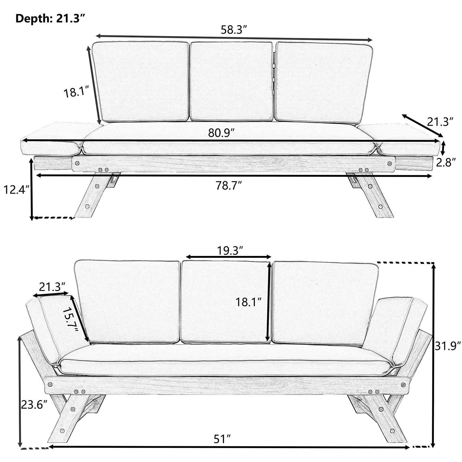 Bybafun YA0100332 Patio-Sofas-Daybeds - View #14