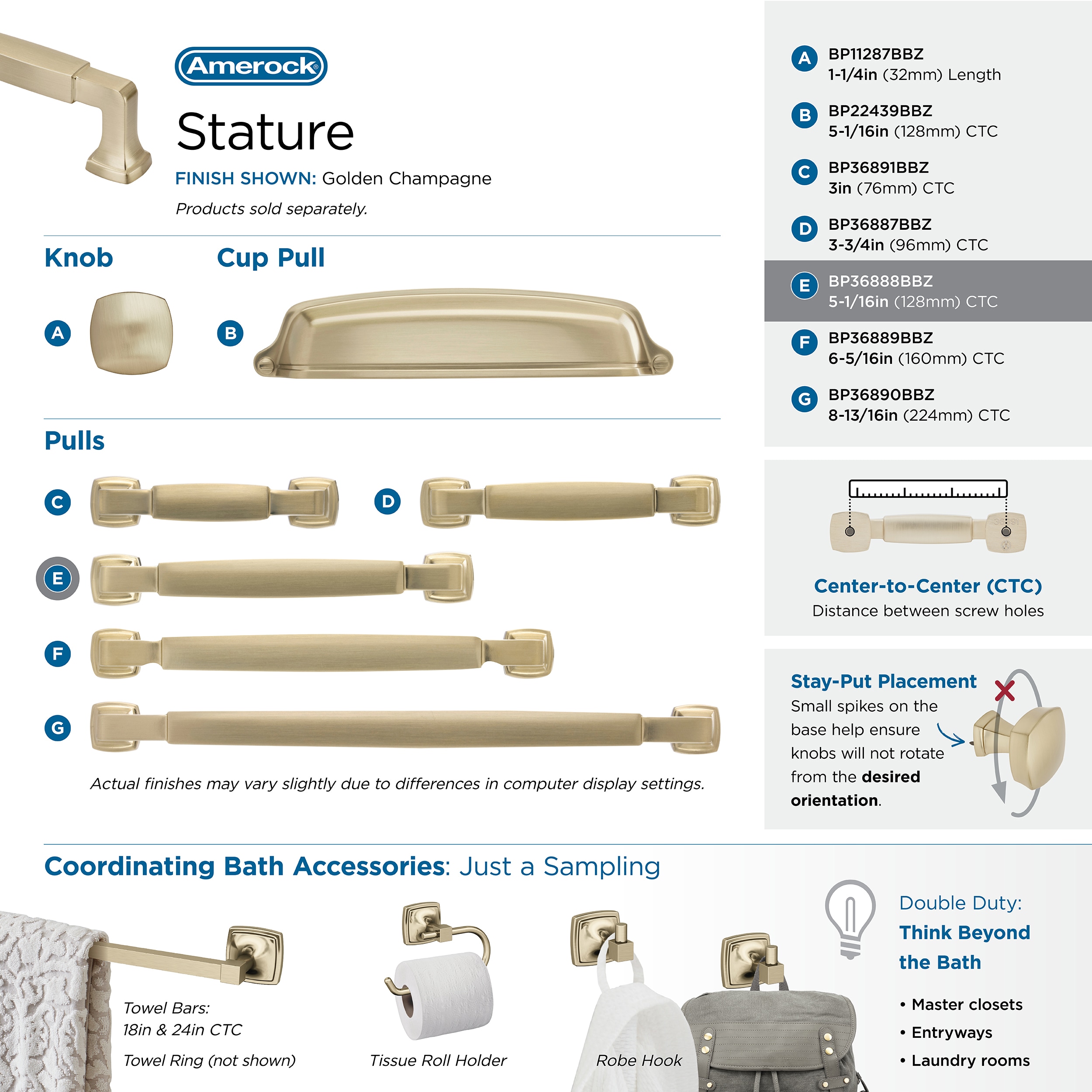 Amerock BP36888BBZ Cabinet-Pulls - View #6