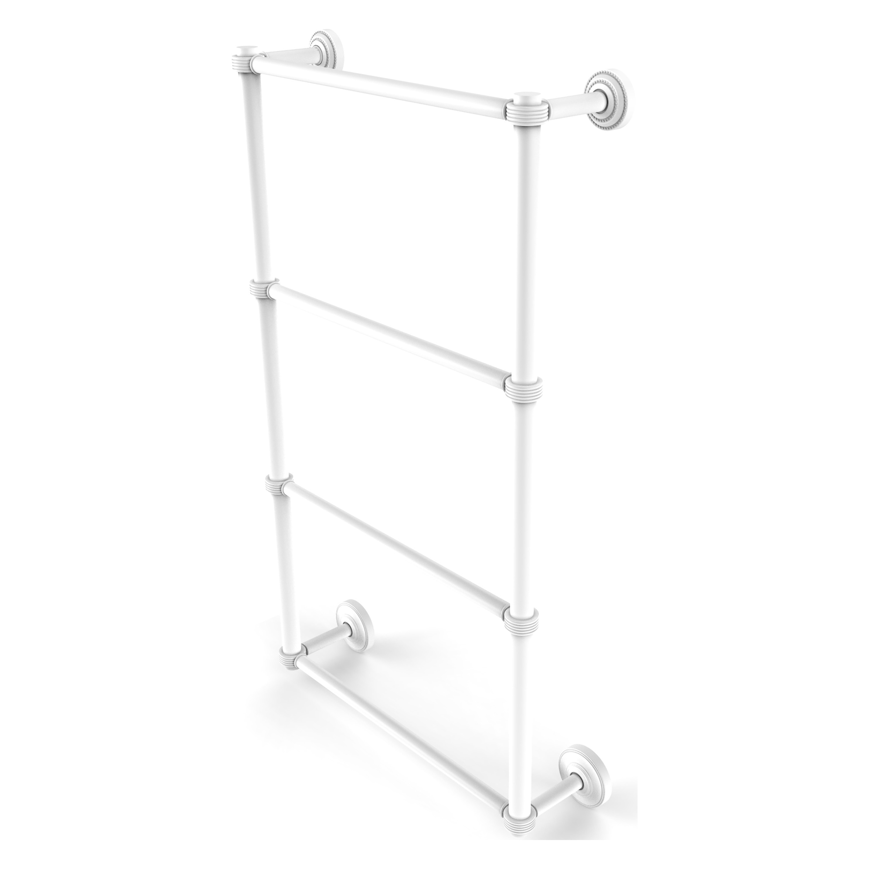 Allied Brass DT-28G-30-WHM Dottingham 30-in double Matte White Wall mount 4-tier Towel Bar