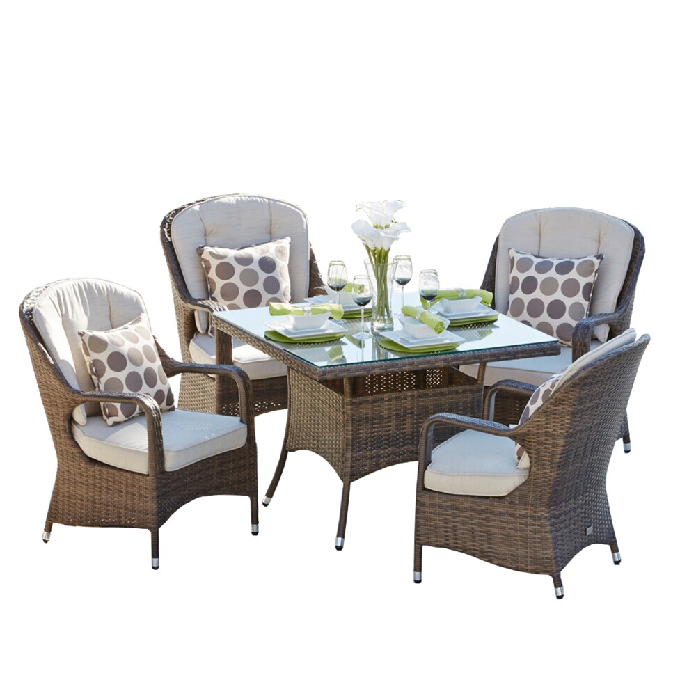 Dining Set Of 1710 In Brown Patio Dining Sets At Lowes.com