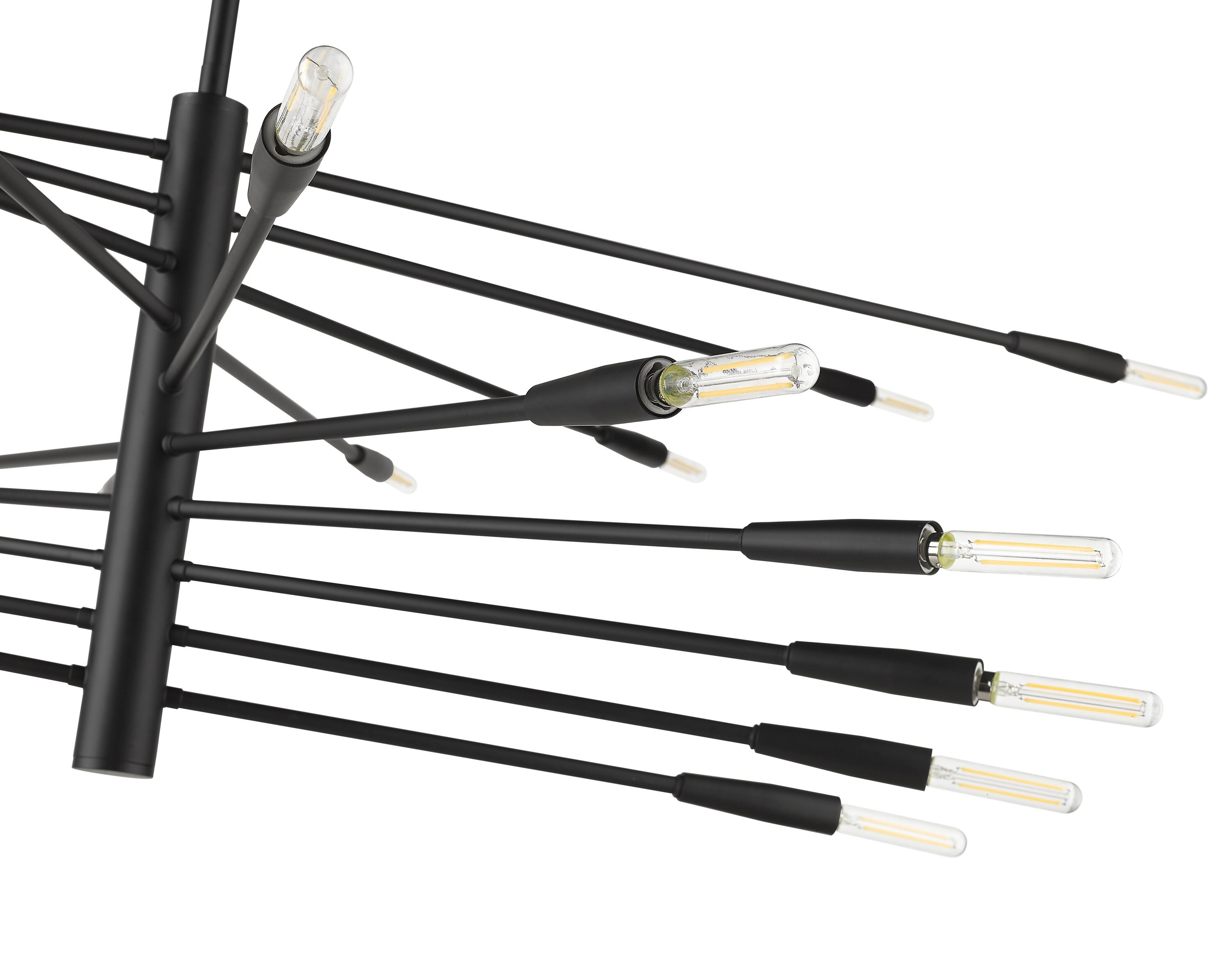 Ascension Matte Black 60" Steel 20-Light Chandelier