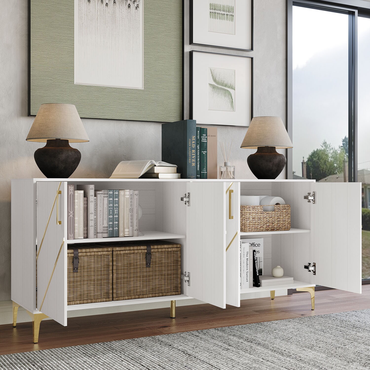 ChaletPosh C4012SB-WT Dining-Kitchen-Storarge - View #3