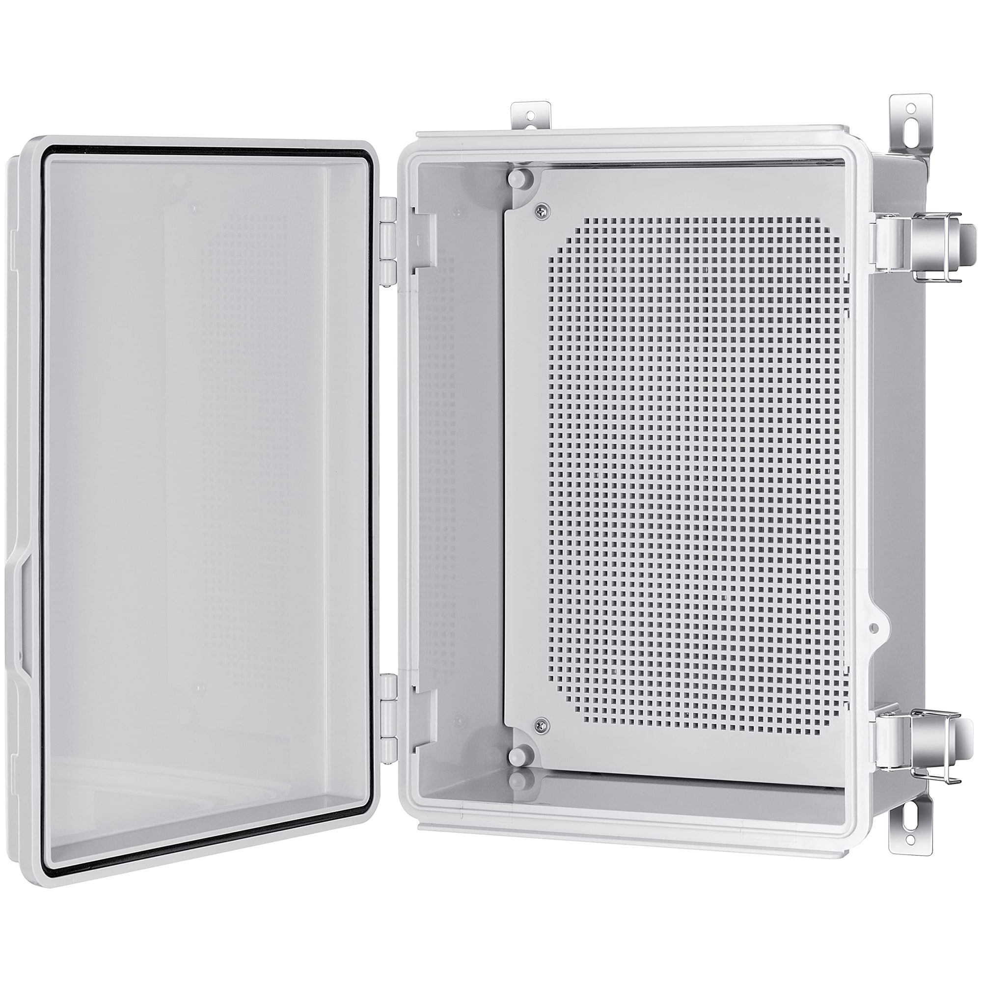 Aoibox  IP67 Waterproof Electrical Junction Box with Hinged Cover ABS Enclosure with Mounting Plate 14 6 x 10 6 x 5 9 in