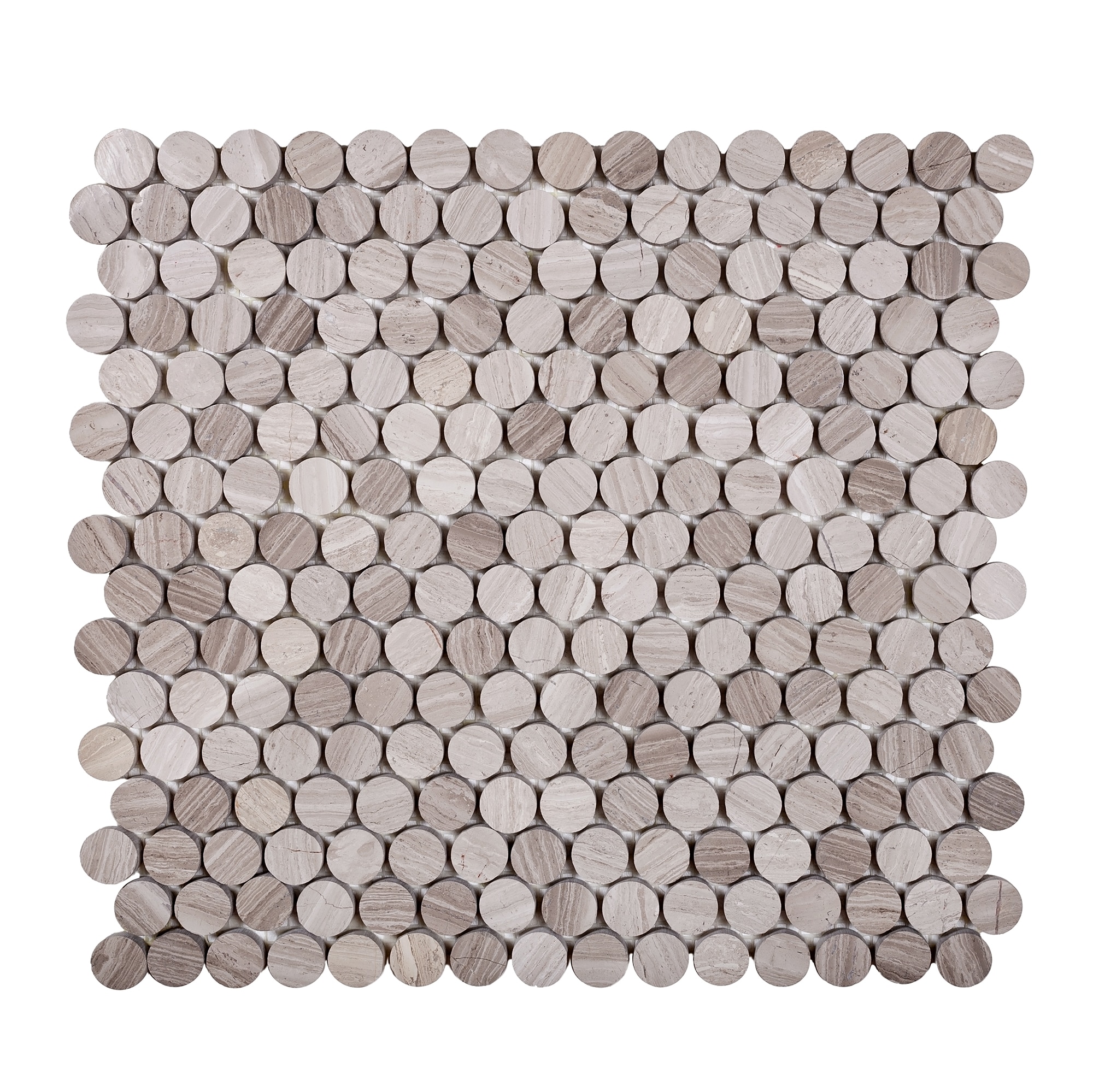Apollo Tile APLSV99P10PEC43SMPL Sample- Beige 4-in x 4-in Polished Wood Look Hexagon Floor and Wall Tile