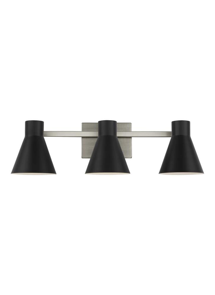 Generation Lighting 4441303EN3-962 Towner 25.625-in 3-Light Black LED Transitional Vanity Light