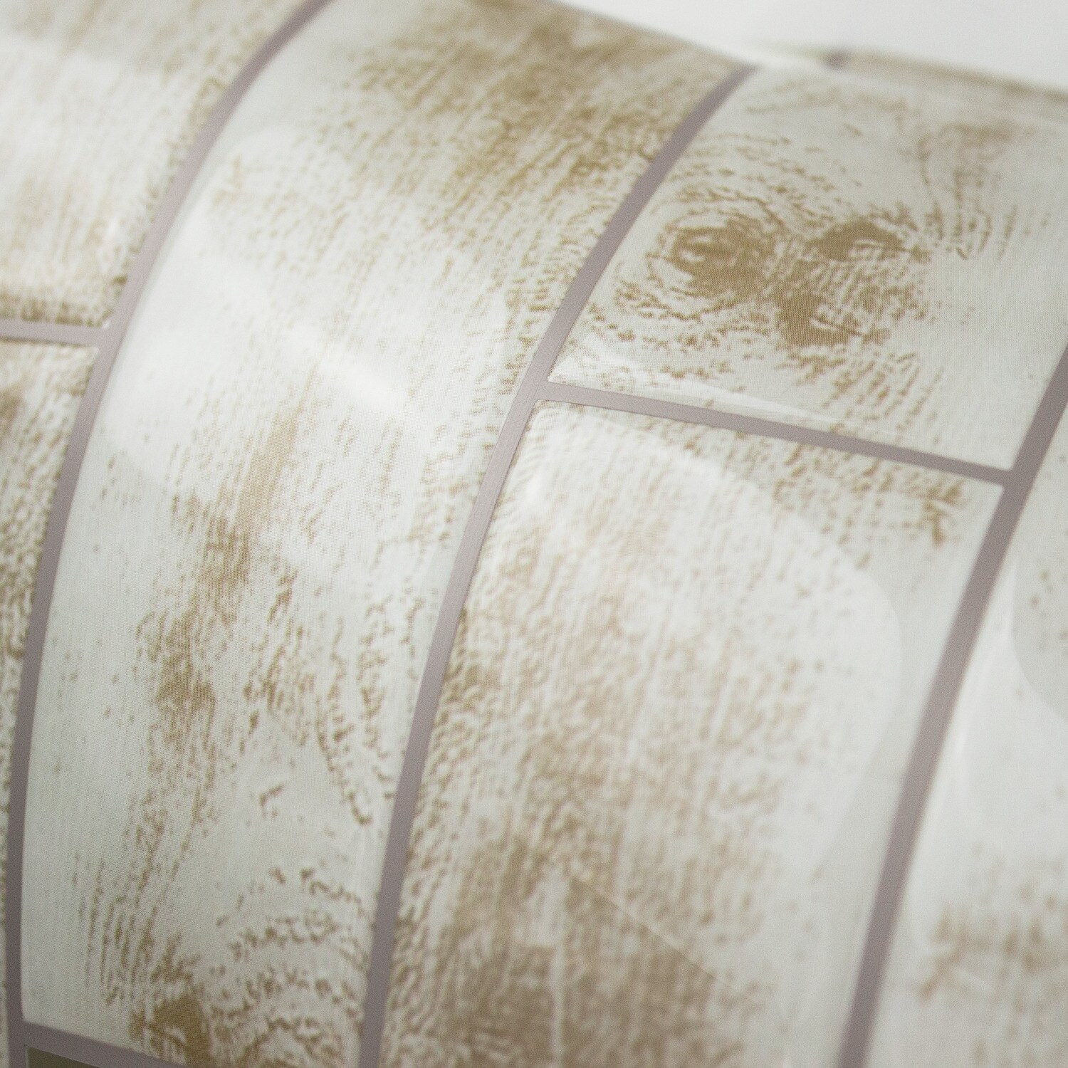 Distressed Wood White and Brown Peel and Stick Subway Tile