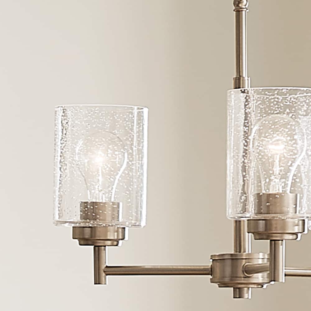 Winslow 18" Brushed Nickel Mini Chandelier with Clear Glass