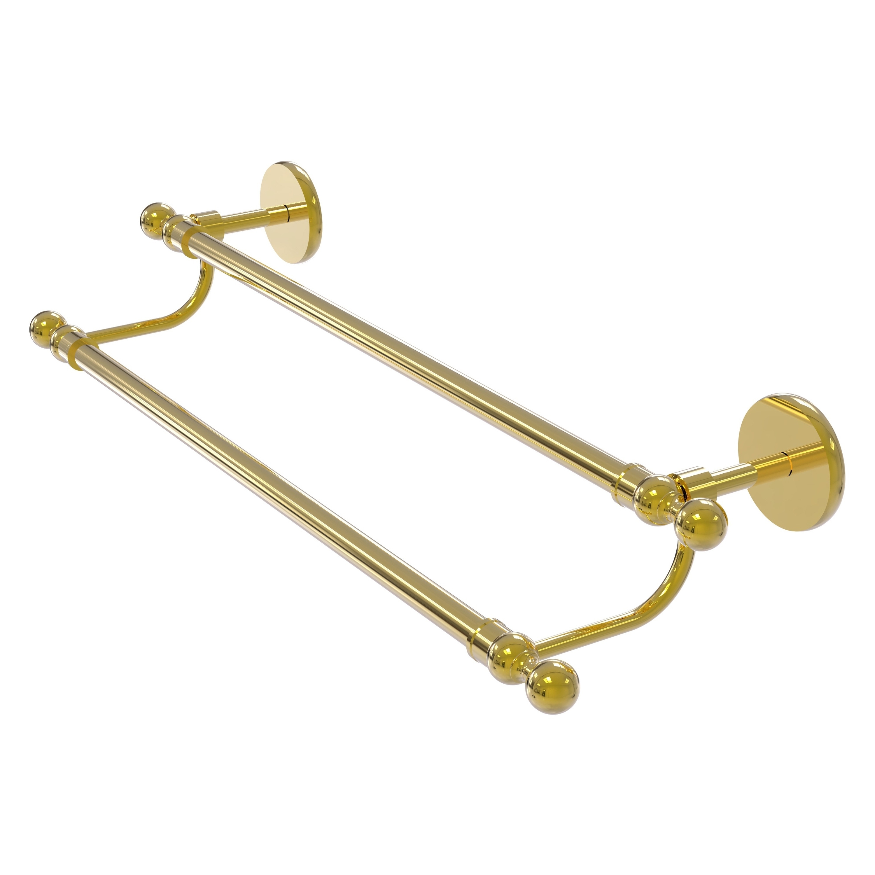 Allied Brass 1072/18-PB Skyline 18-in double Polished Brass Wall mount Double Towel Bar