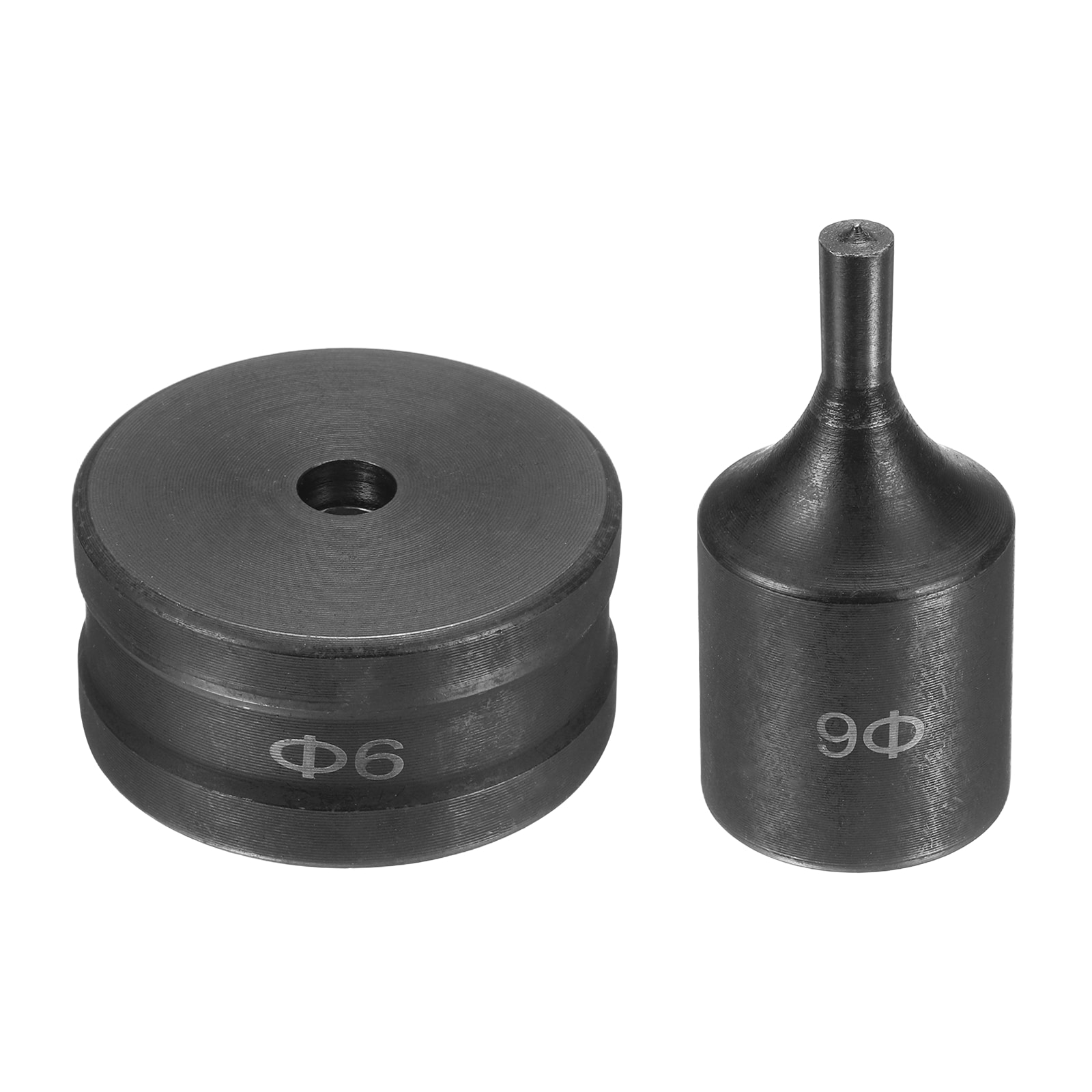 Harfington Hydraulic Hole Punch Die Dia.6mm Round Hole 40Cr Steel Electric Punching Kit for CH70 Electric Punching Machine Black