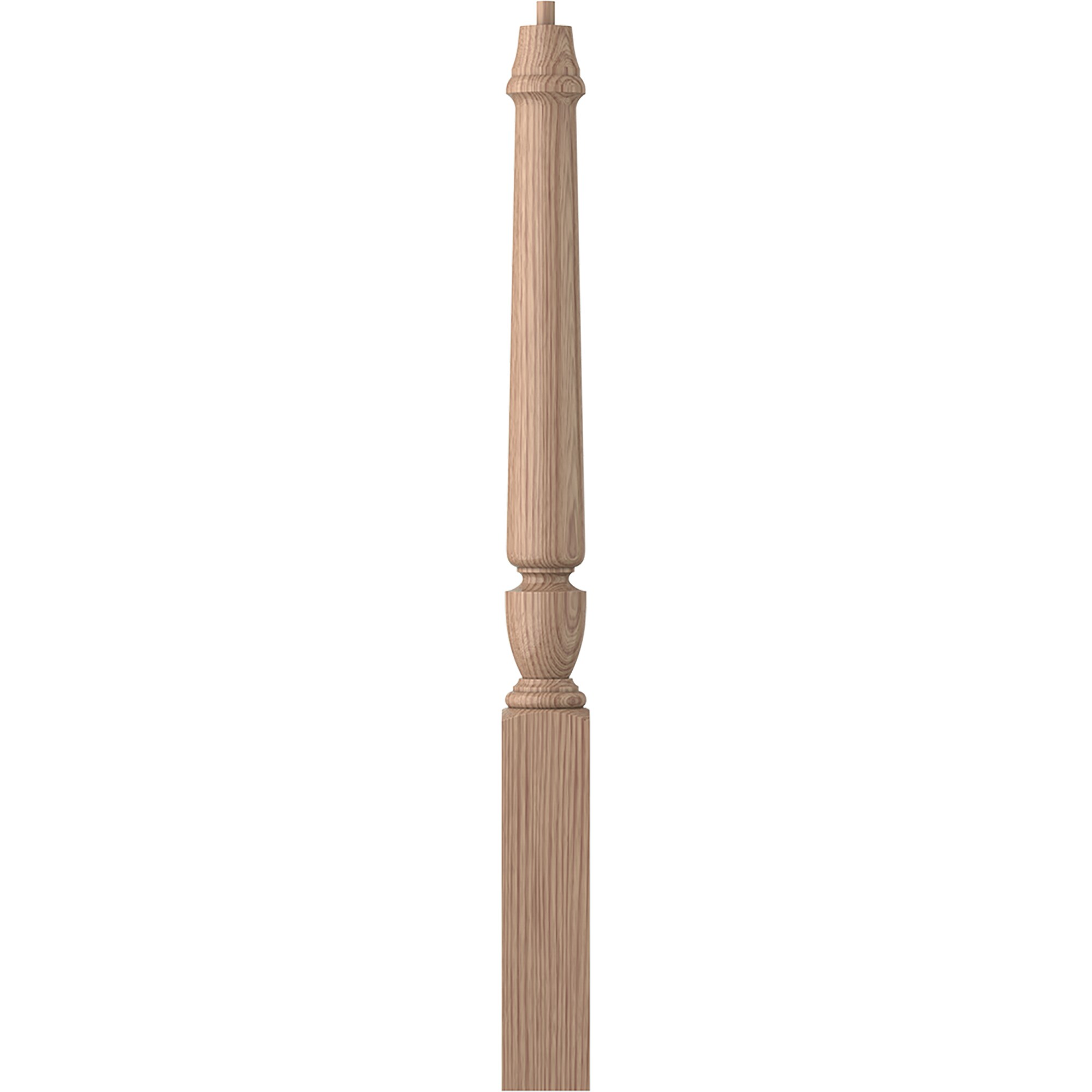 L.J. Smith Stair Systems LJP-3010-HK Regent 3.5-in x 43-in Unfinished Hickory Starting Stair Newel Post