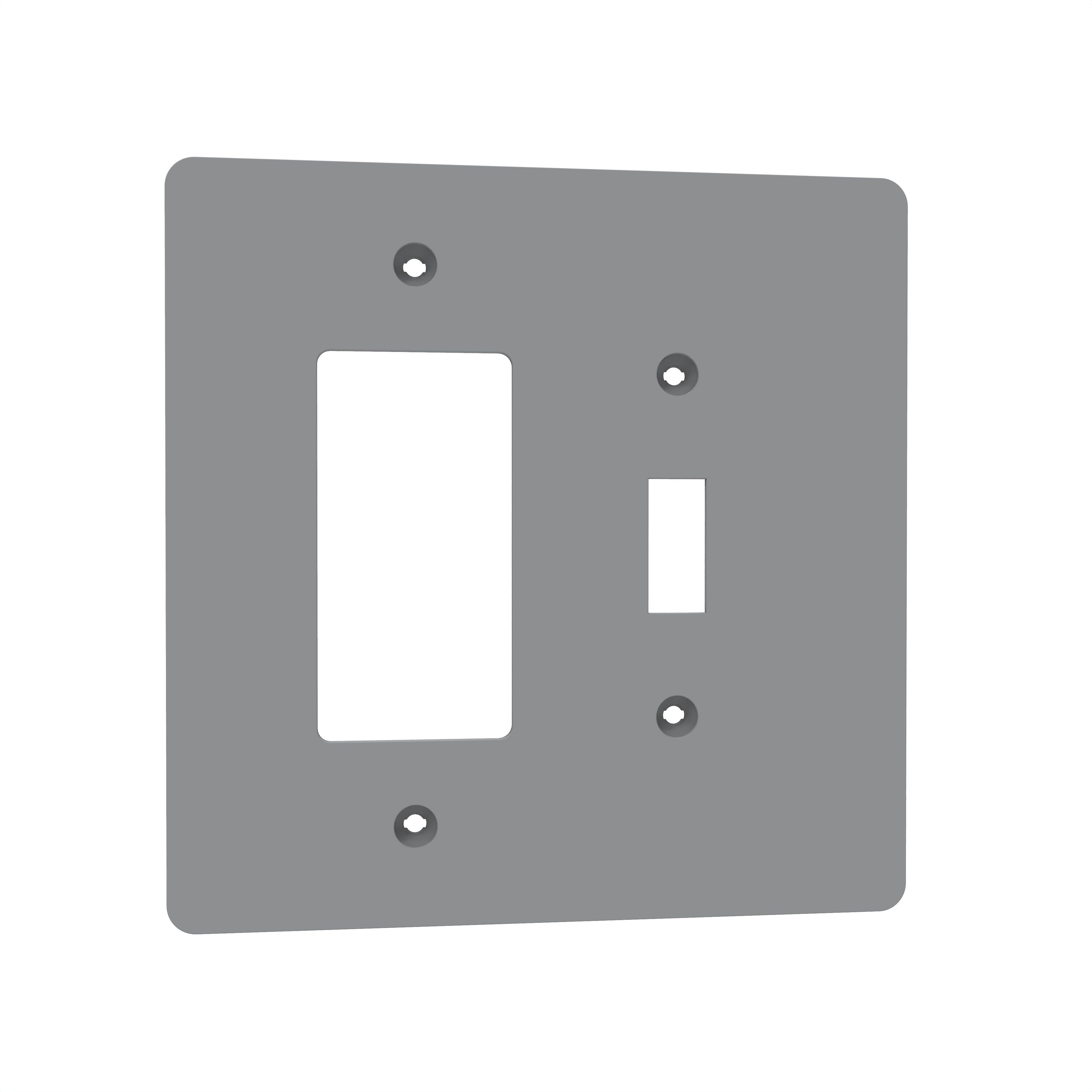 Square D 2 -Gang Gray Toggle/Decorator Plastic Midsize Wall Plate at ...