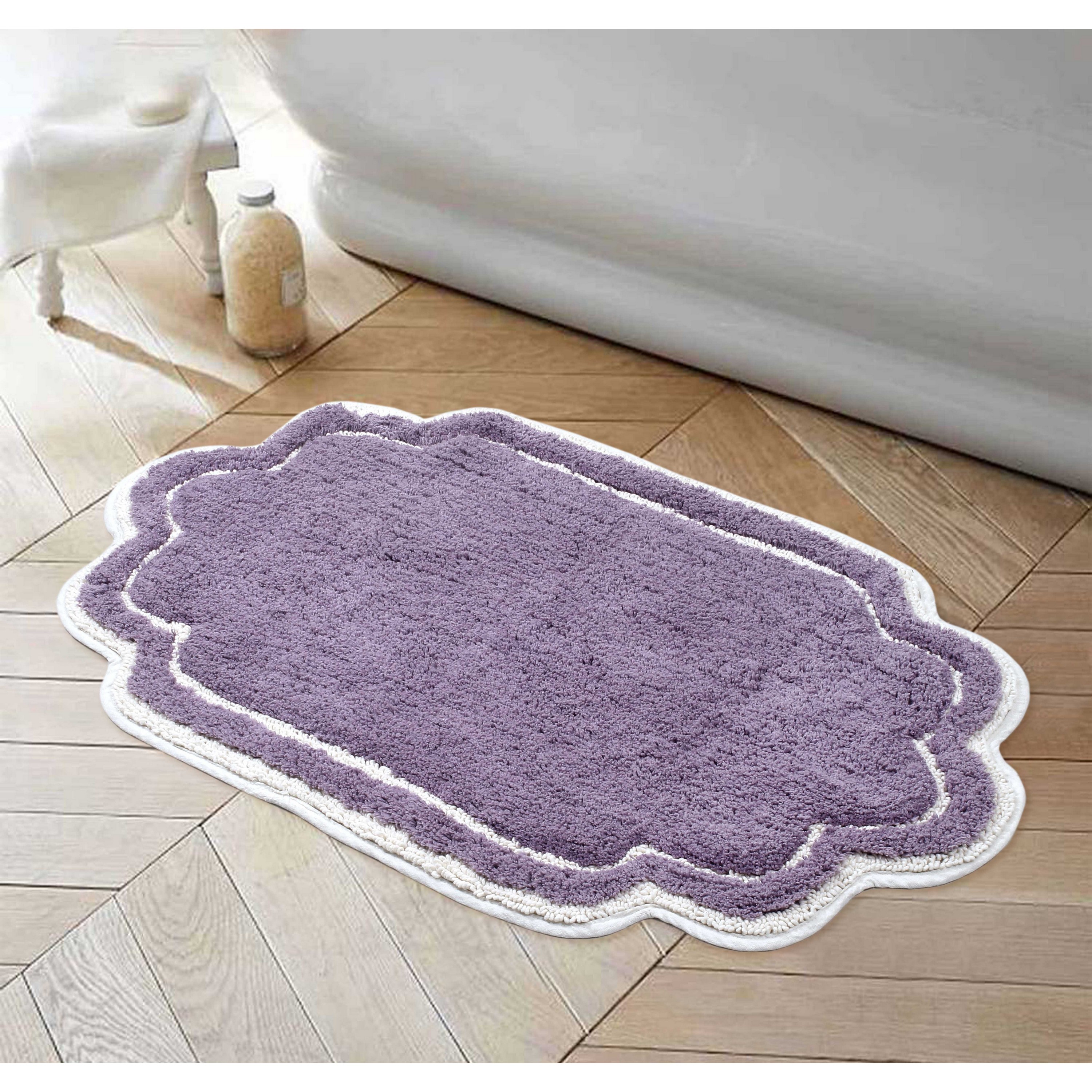 Home Weavers BALL2440PU Allure 24-Inches x 40-Inches Purple Cotton Bath rug