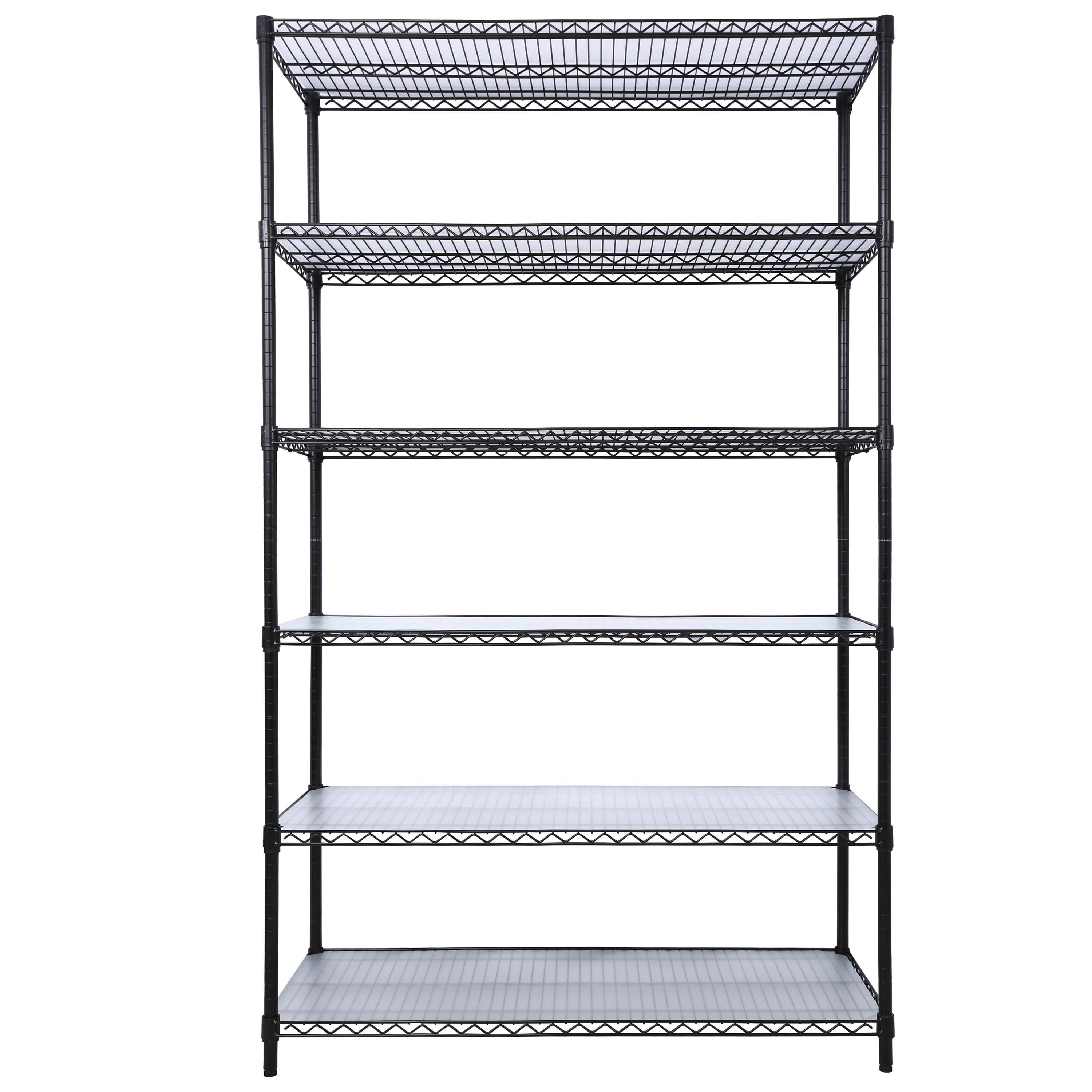 Tatayosi XH-65142118 6 Tier 6000lbs Capacity NSF Metal Shelf Wire Shelving Unit Heavy Duty Adjustable Storage Rack with Wheels  Shelf Liners for Commercial Grade Utility Steel Storage Rack Black - 84inchesH x 48inchesL x 20inchesD