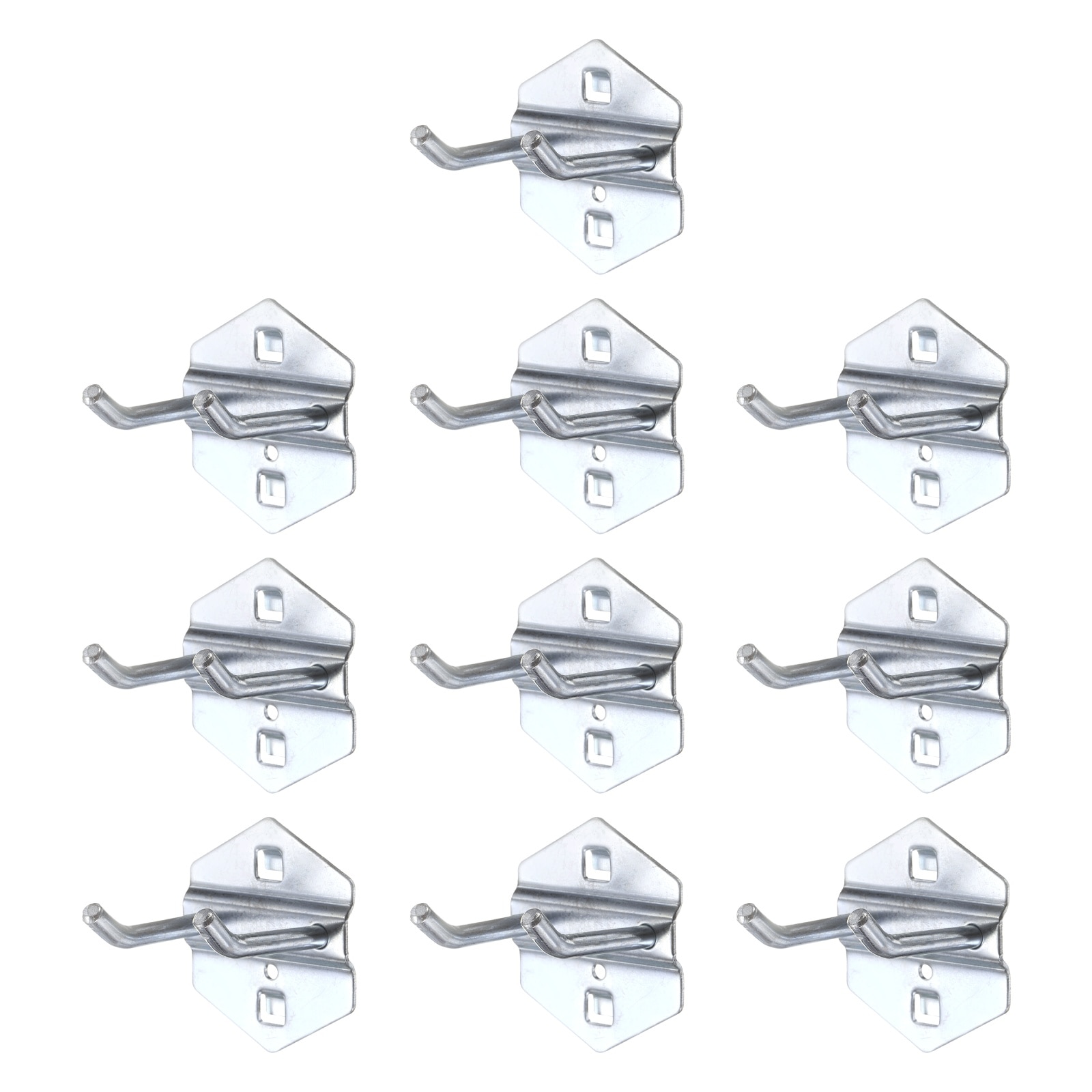 Unique Bargains 10pcs Metal Square Peg Board Hooks 2inch Heavy Duty ...