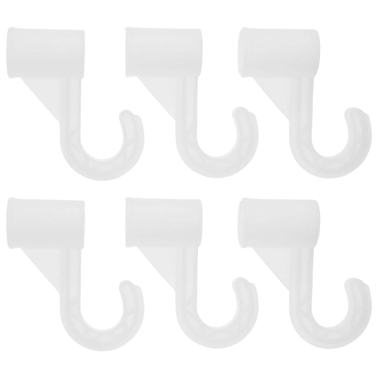 Aoibox  6 Pack Adjustable Heavy Duty Closet Rod Brackets for Wardrobe Hanging Pole Support and Bedroom