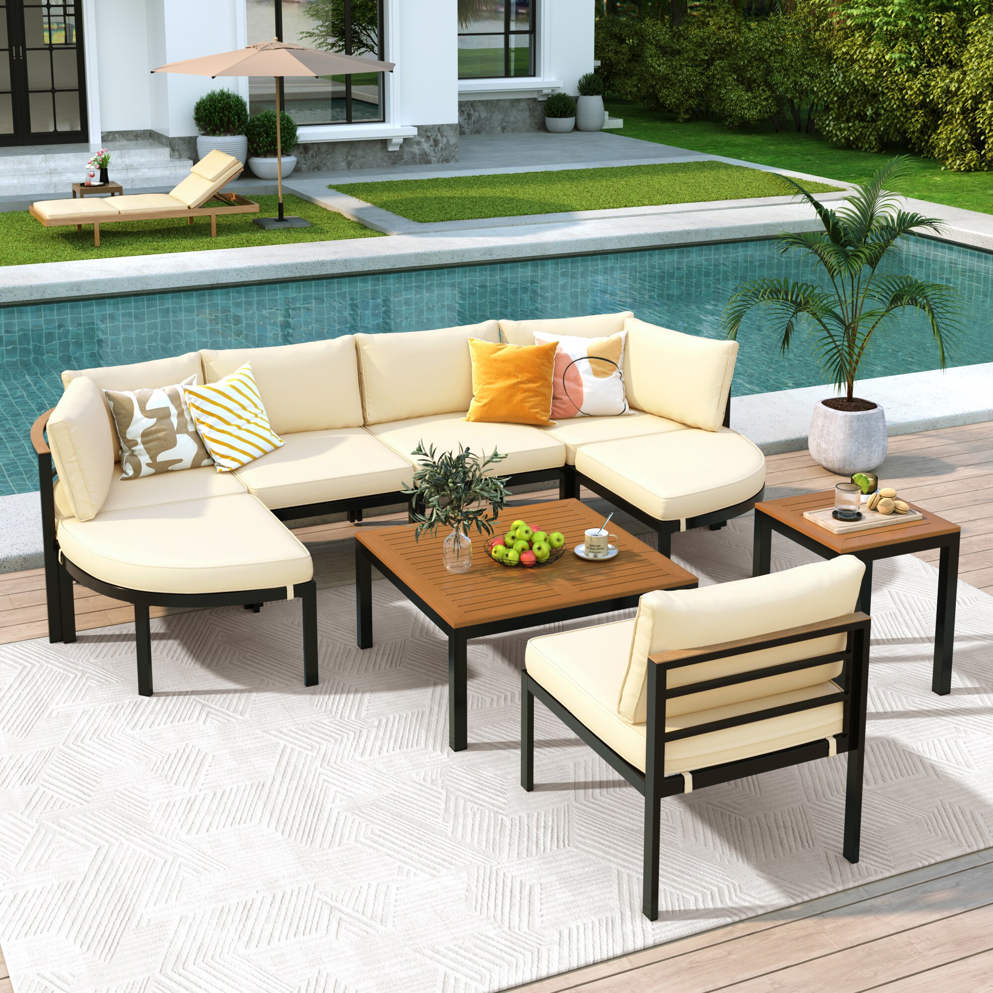 SINOFURN SYA330108BG Patio-Sofas-Daybeds - View #2