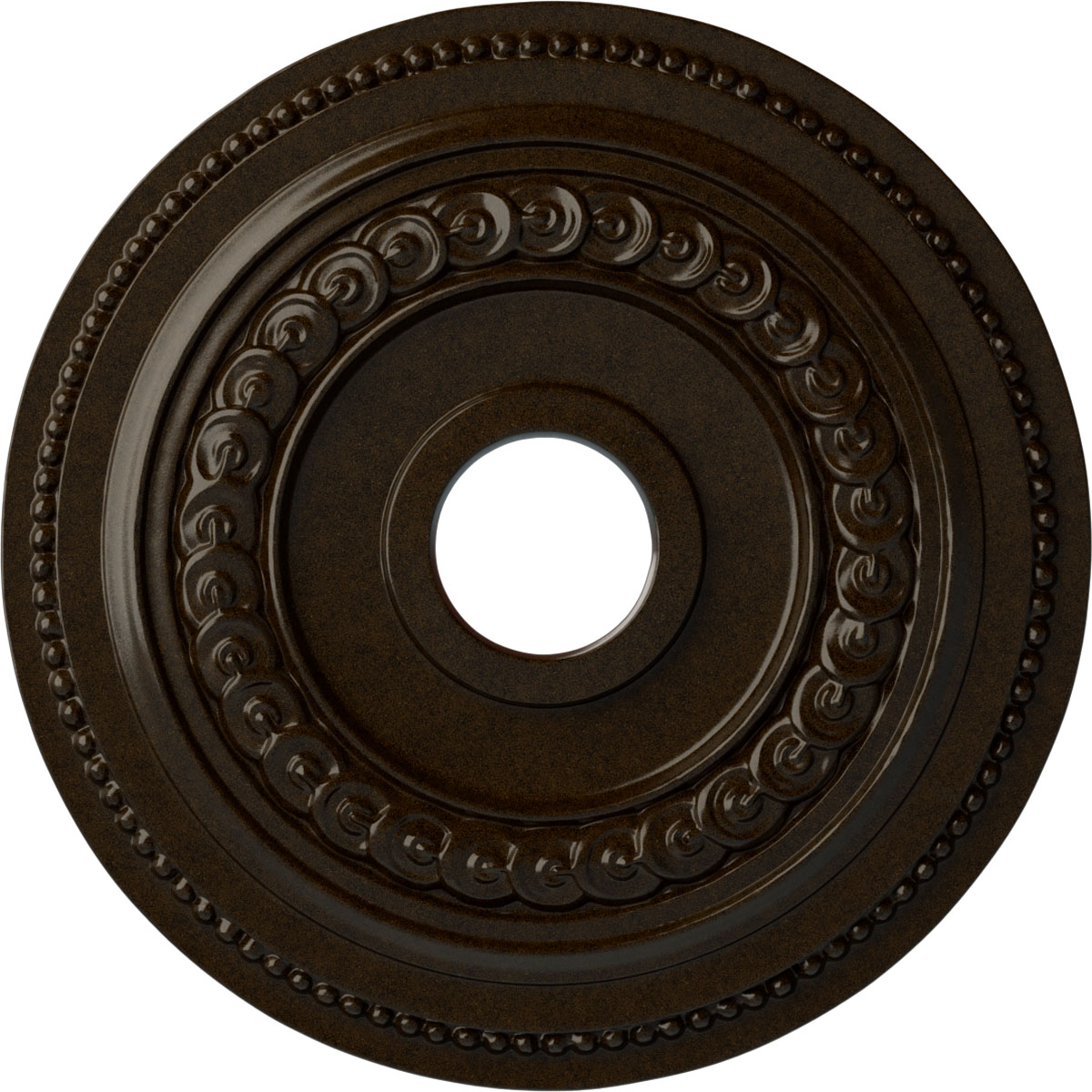 Ekena Millwork CM18OL1BZS Oldham 18-in W x 18-in L Painted Bronze Polyurethane Whole Ceiling Medallion