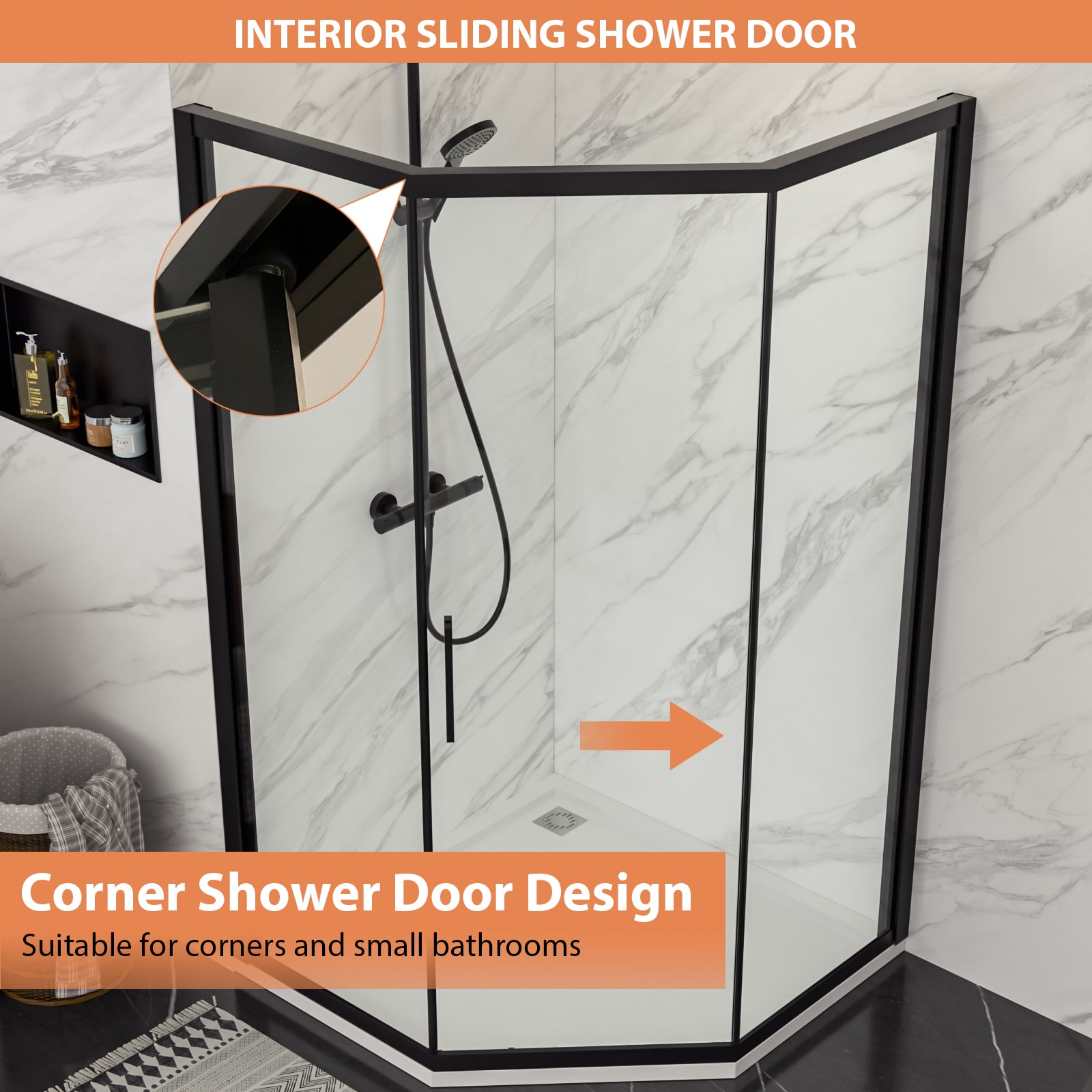 Lordear HBRS-LD-6B10-38MB Shower-Doors - View #5