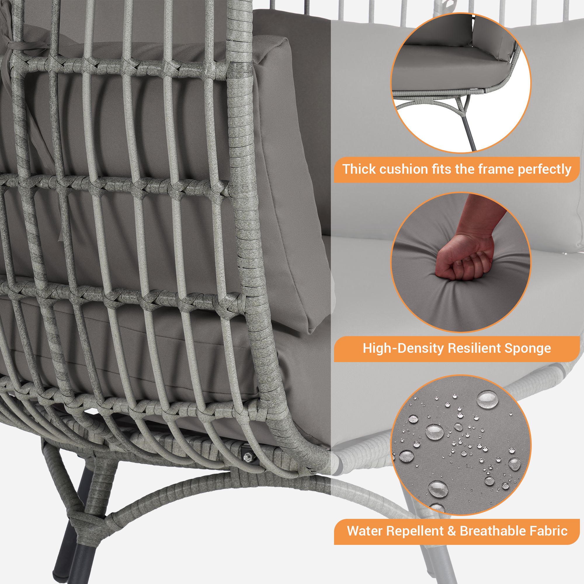 SANSTAR L-RJDC68GY Patio-Chairs - View #7