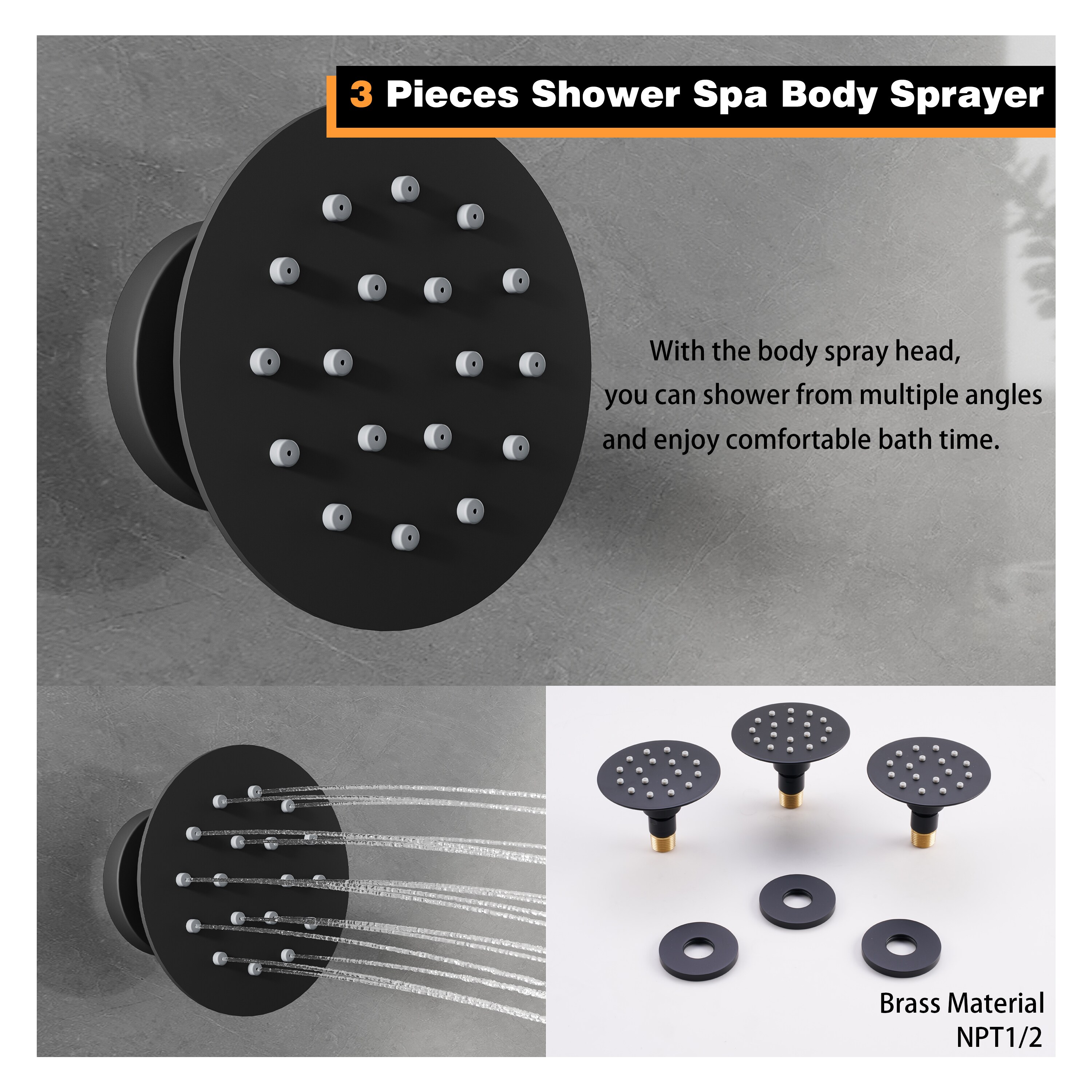 WELLFOR CR-P-S10-2W04BN Showerhead-Bar-Panels - View #6