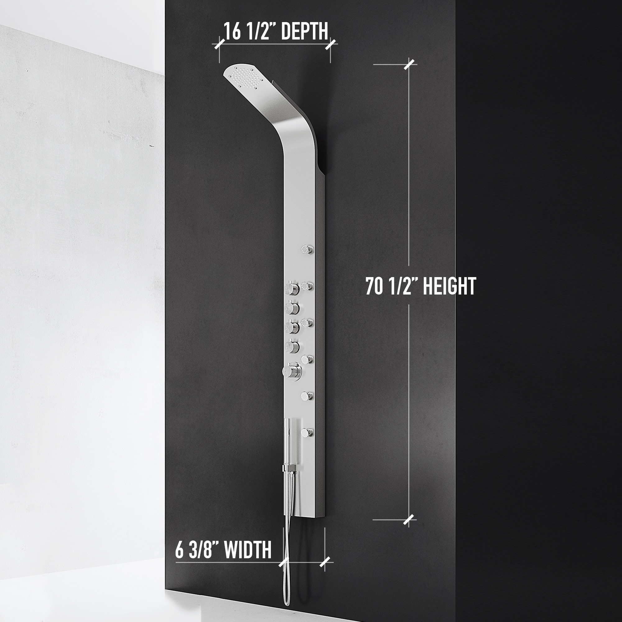 VIGO VG08005 Showerhead-Bar-Panels - View #8