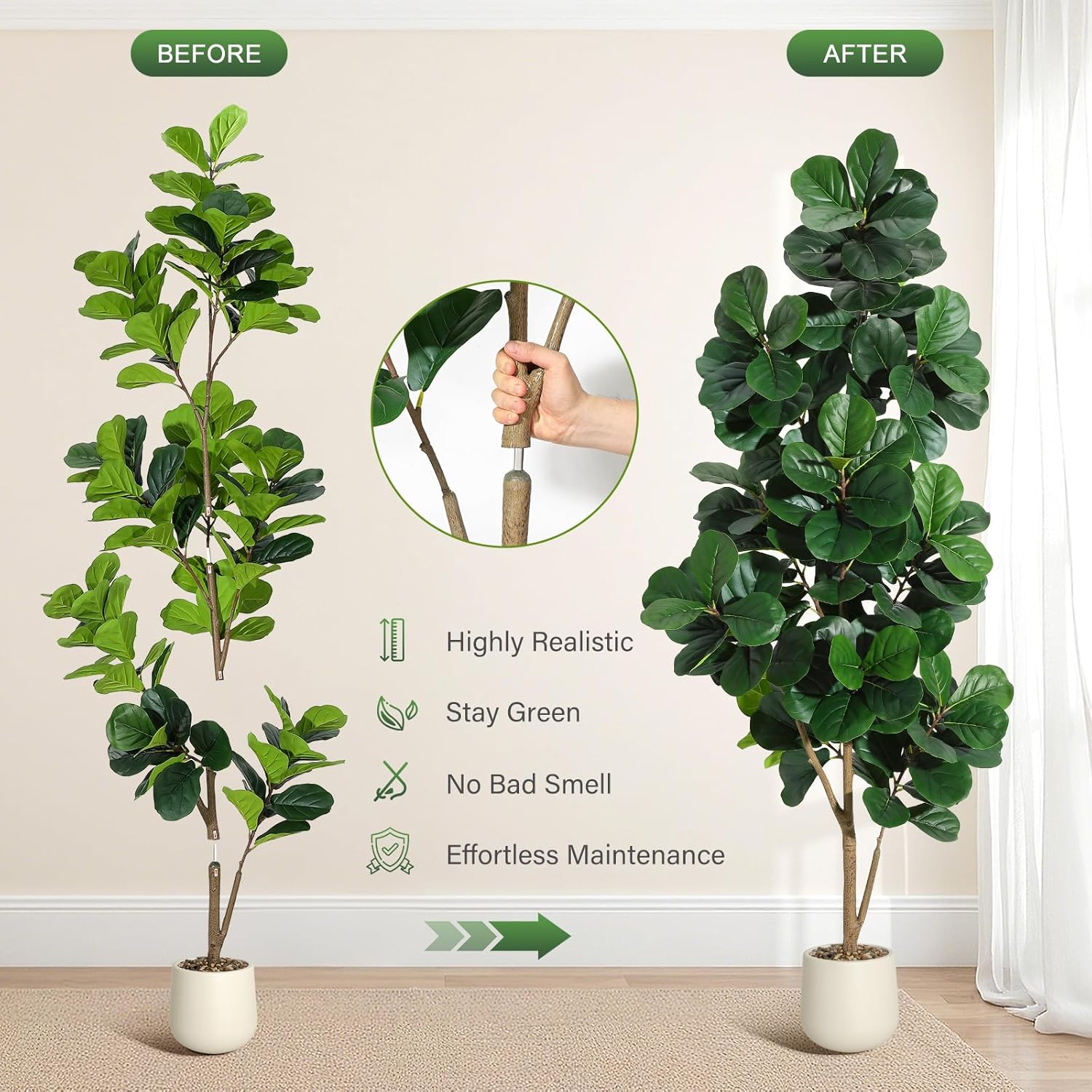 Qeetex DHZ-PHK-359K553V Artificial-Plants-Trees - View #4