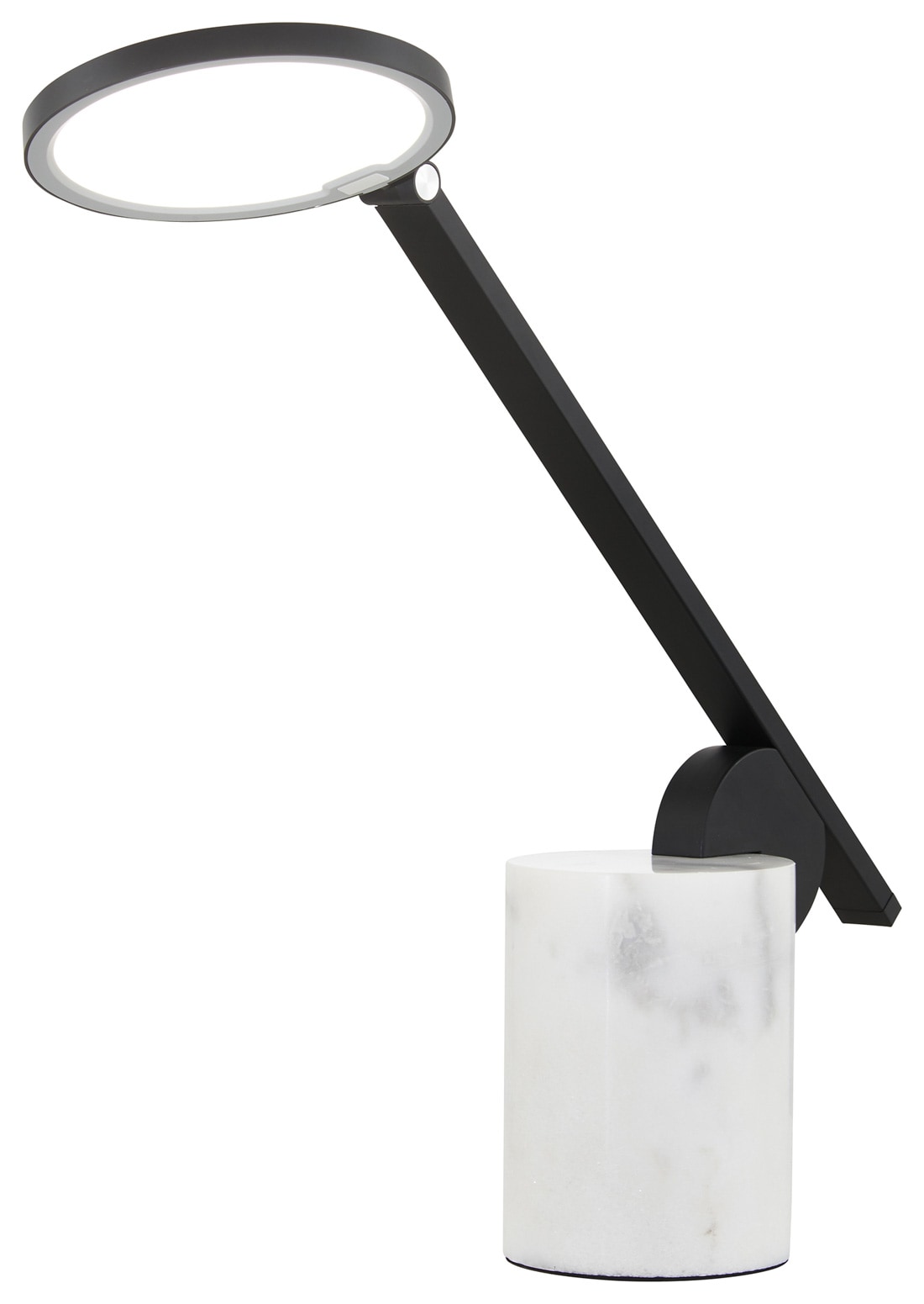 George Kovacs P1942-66A-L Kovacs Task Portables 16.25-in Adjustable Black Coal Touch Standard Desk Lamp with Plastic Shade