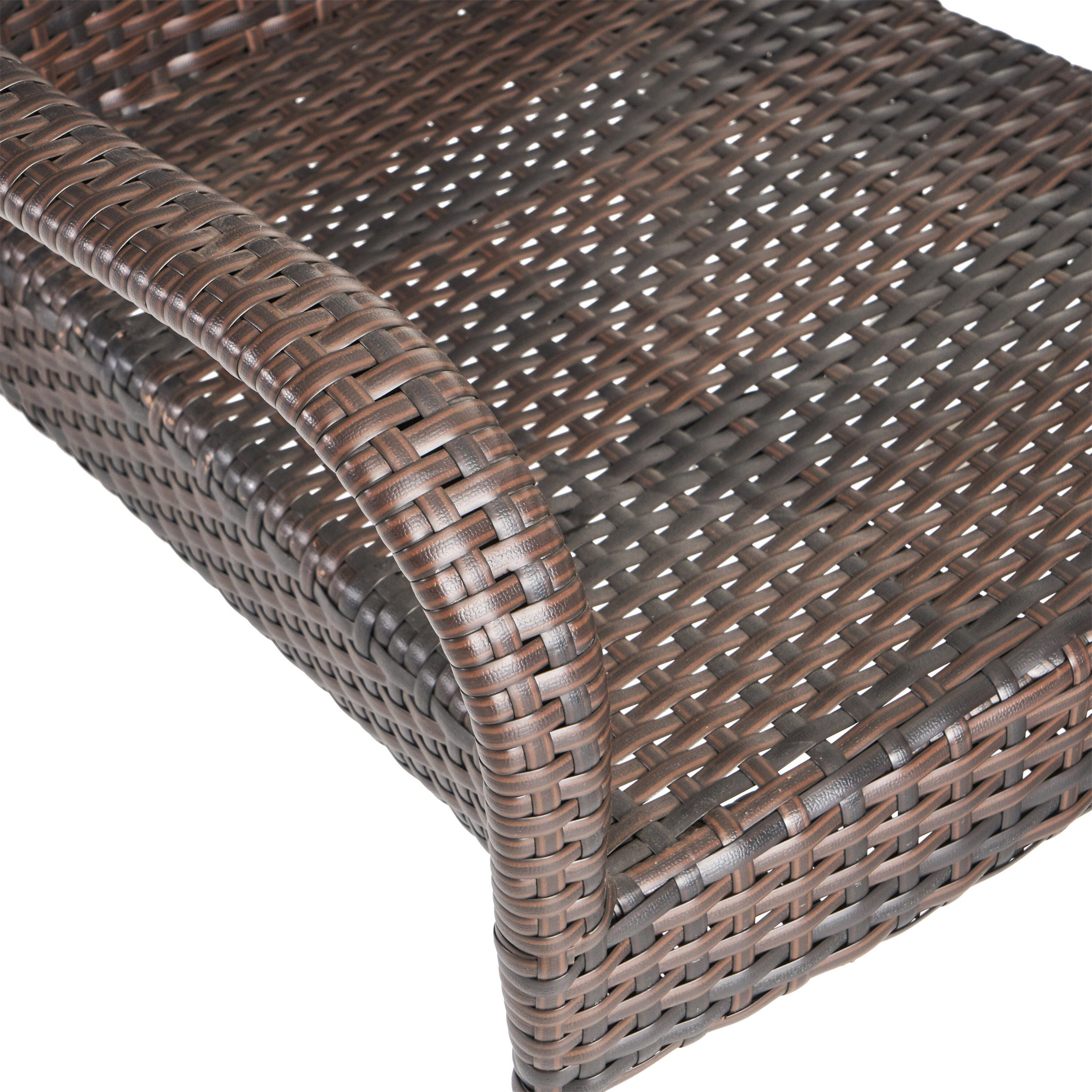 Multibrown Wicker and Iron 8-Seater Outdoor Dining Set