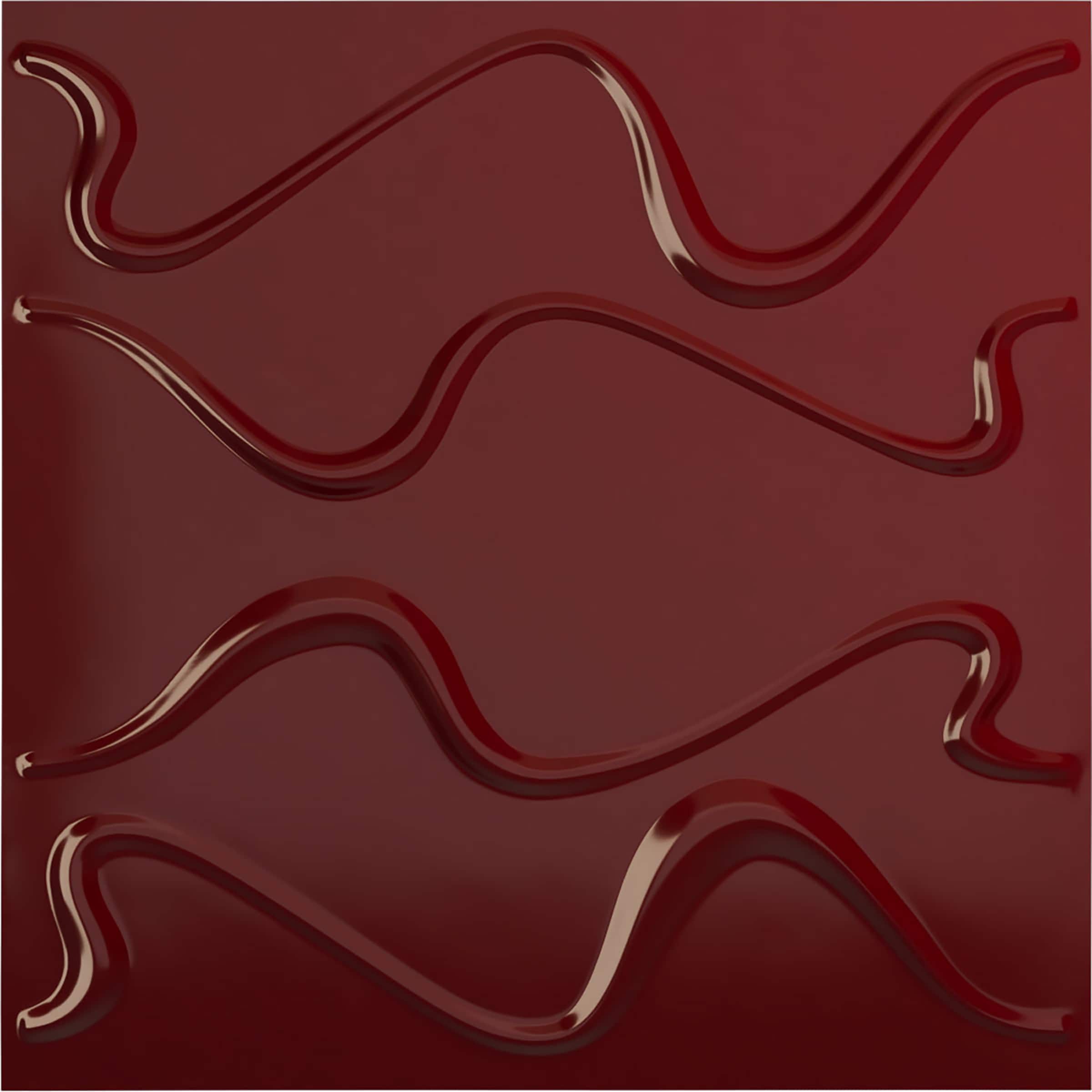 Ekena Millwork WP20X20VEHML 19-5/8-in x 19-5/8-in Embossed Paintable/Stainable Red PVC Wall Panel (