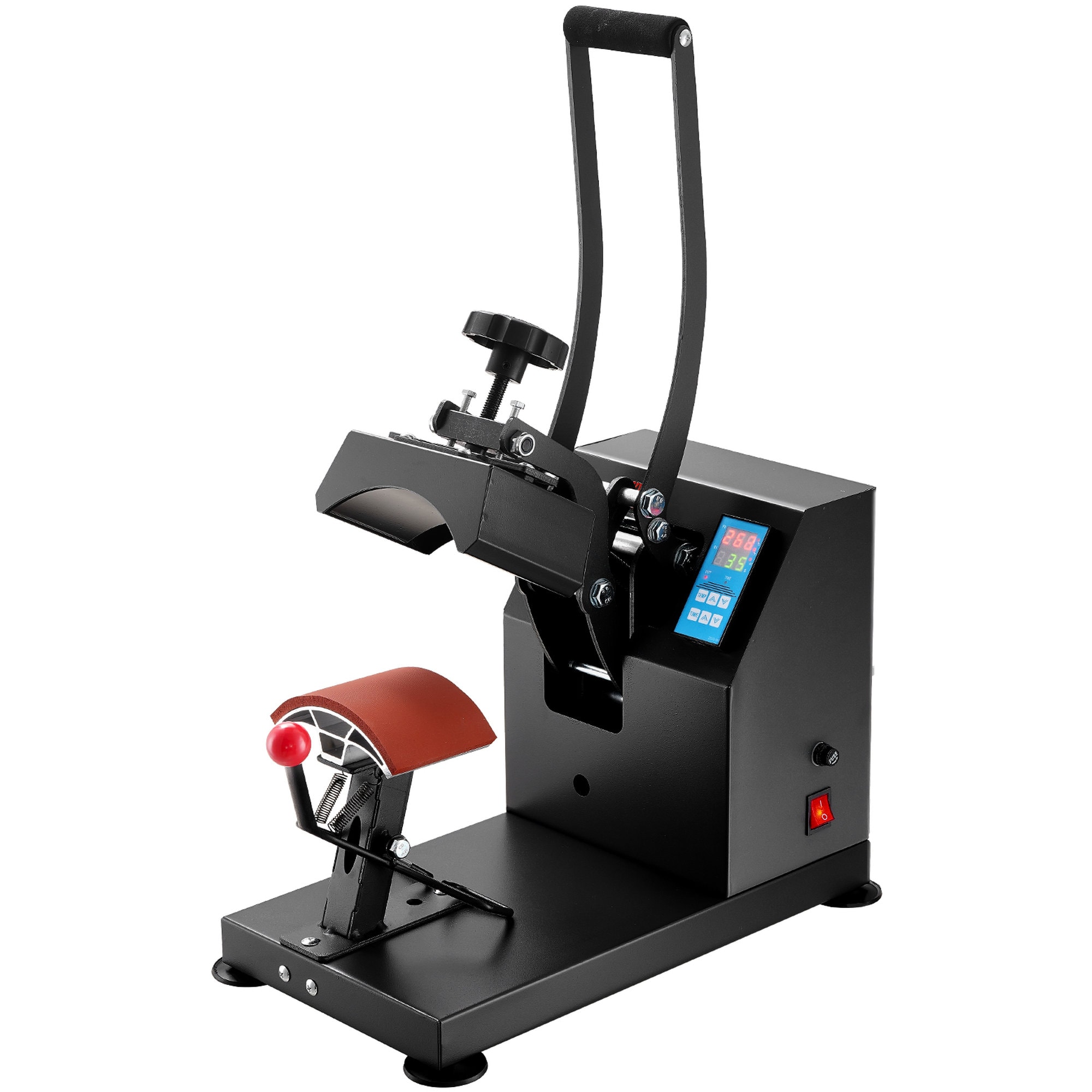 Misopily Heat Press 6 x 3.75 Inch Clamshell Hat Press with Aluminum Teflon Plate LCD Timer Temperature Control for Caps and Golf Hats #LMS0305M30