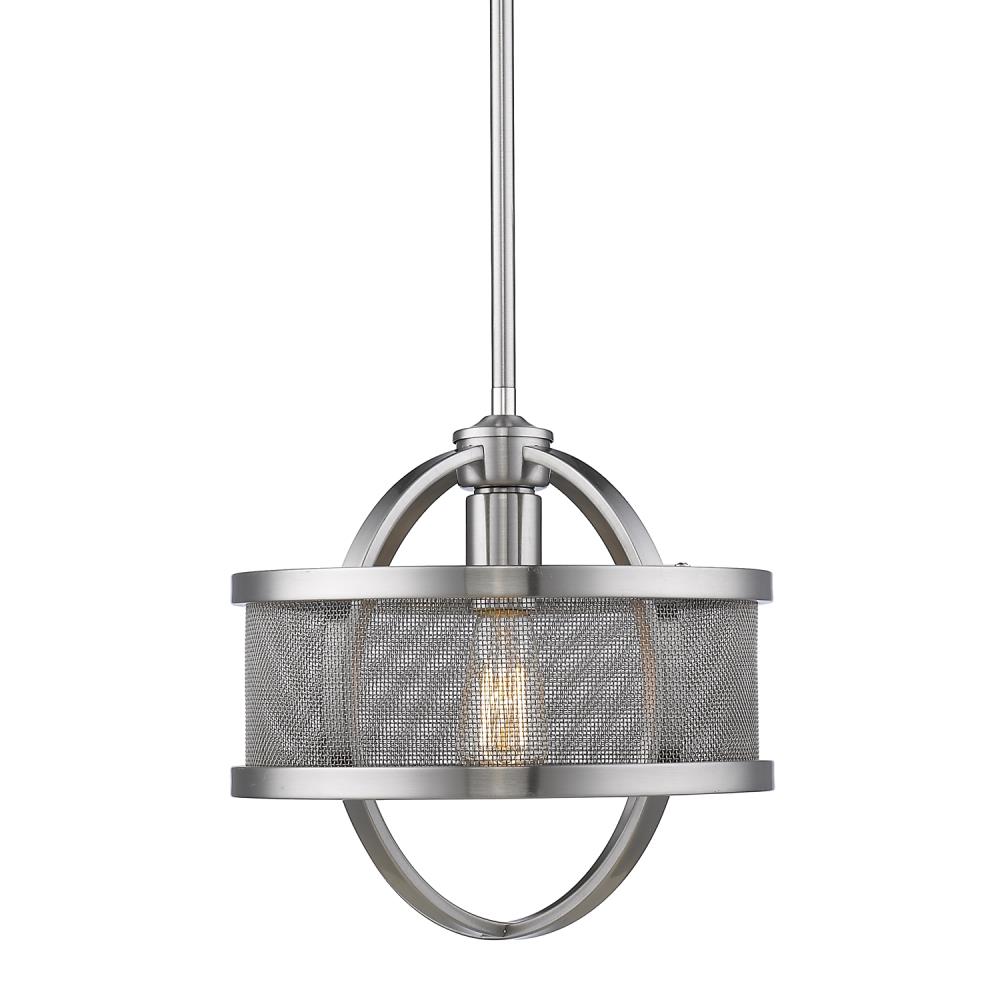 Golden Lighting 3167-M1L PW-PW Colson Pewter Modern/contemporary Globe Medium Hanging Pendant light